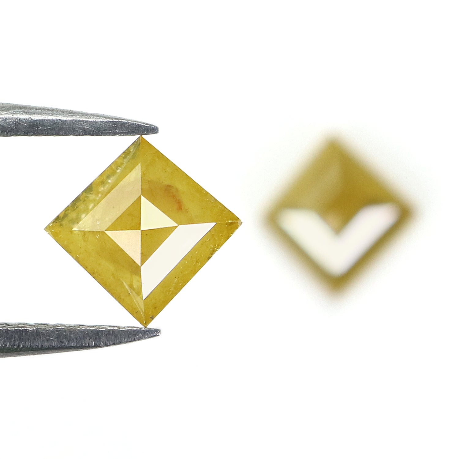 1.56 CT Natural Loose Kite Cut Pair Diamond Yellow Color Kite Shape Diamond 7.85 MM Natural Loose Yellow Color Kite Rose Cut Diamond L8102