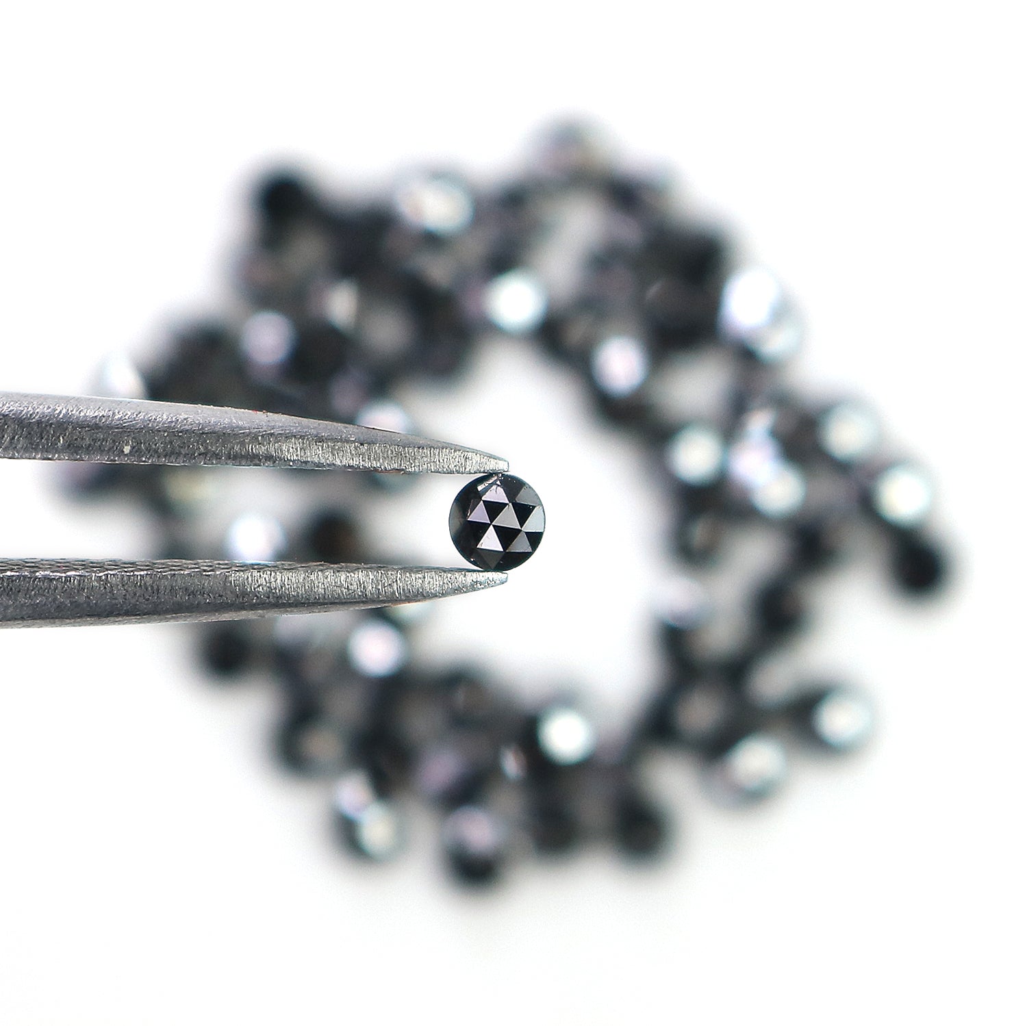 3.22 CT Natural Loose Round Rose Cut Diamond Black Color Round Shape Diamond 2.30 MM Natural Loose Black Color Round Rose Cut Diamond LQ1840