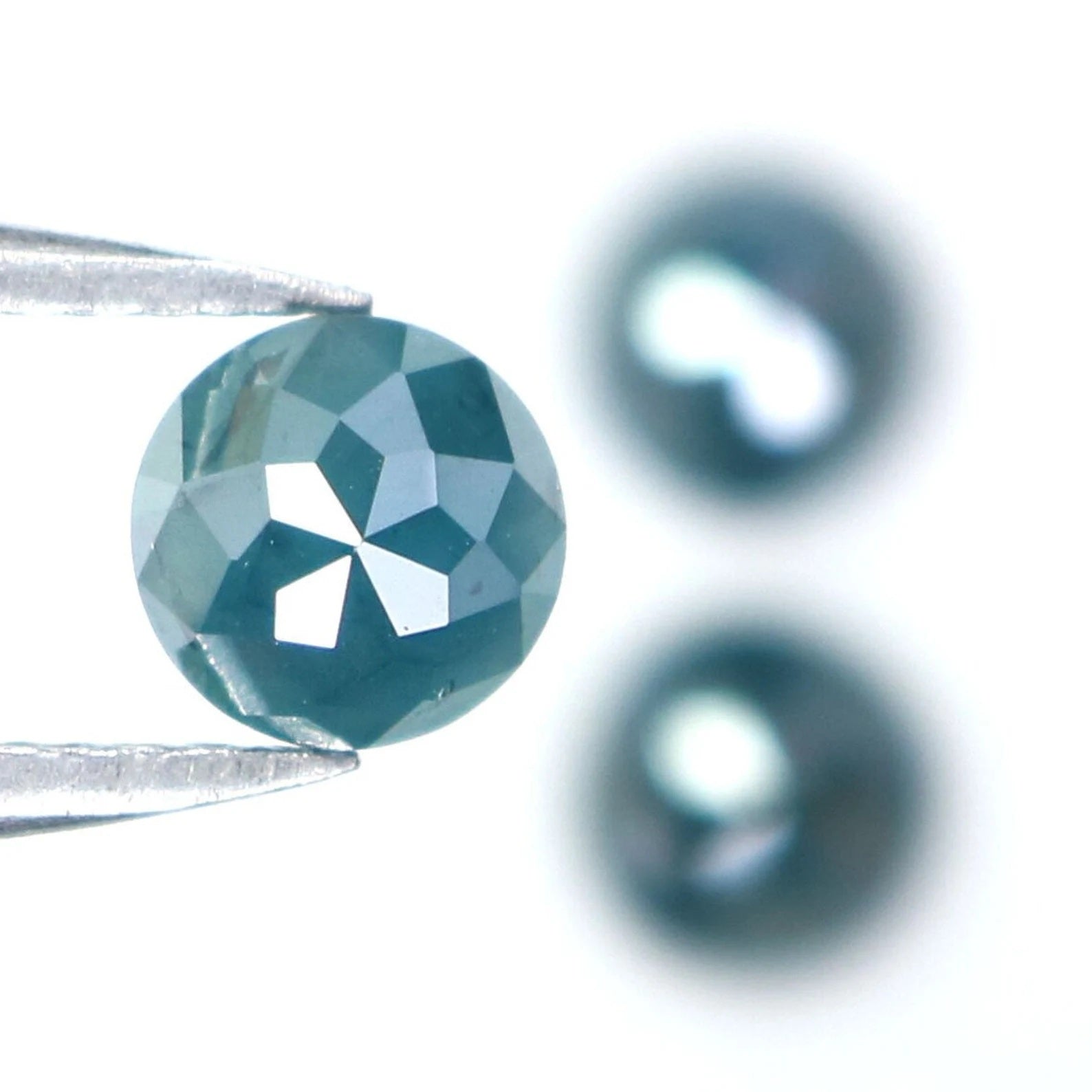 1.67 CT Natural Loose Round Shape Diamond Blue Color Round Diamond 4.60 MM Natural Loose Diamond Blue Color Round Rose Cut Diamond NQ2058