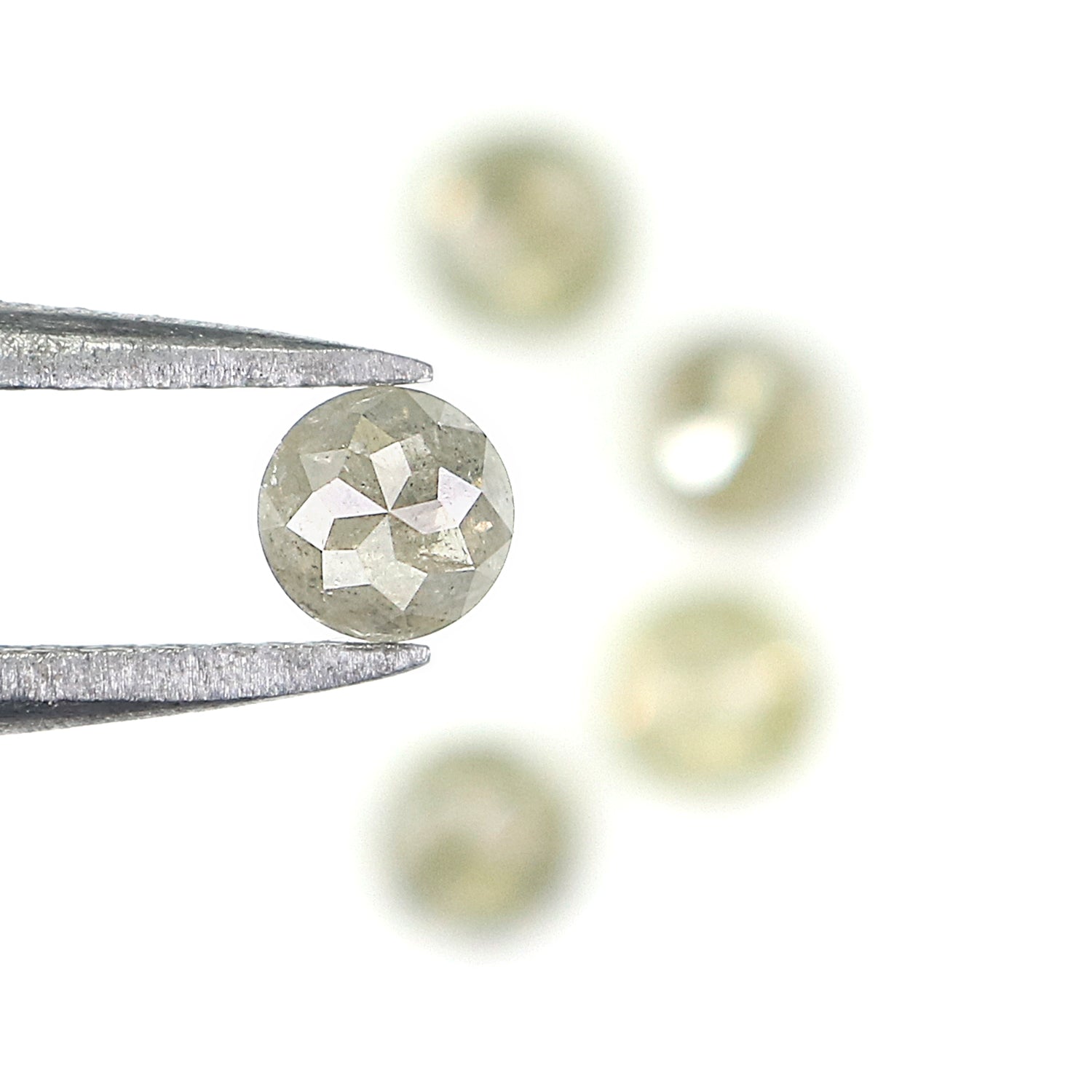 1.58 CT Natural Loose Rose Cut Diamond Grey Color Round Cut Diamond 3.90 MM Natural Loose Yellow Diamond Round Rose Cut Shape Diamond LQ9886