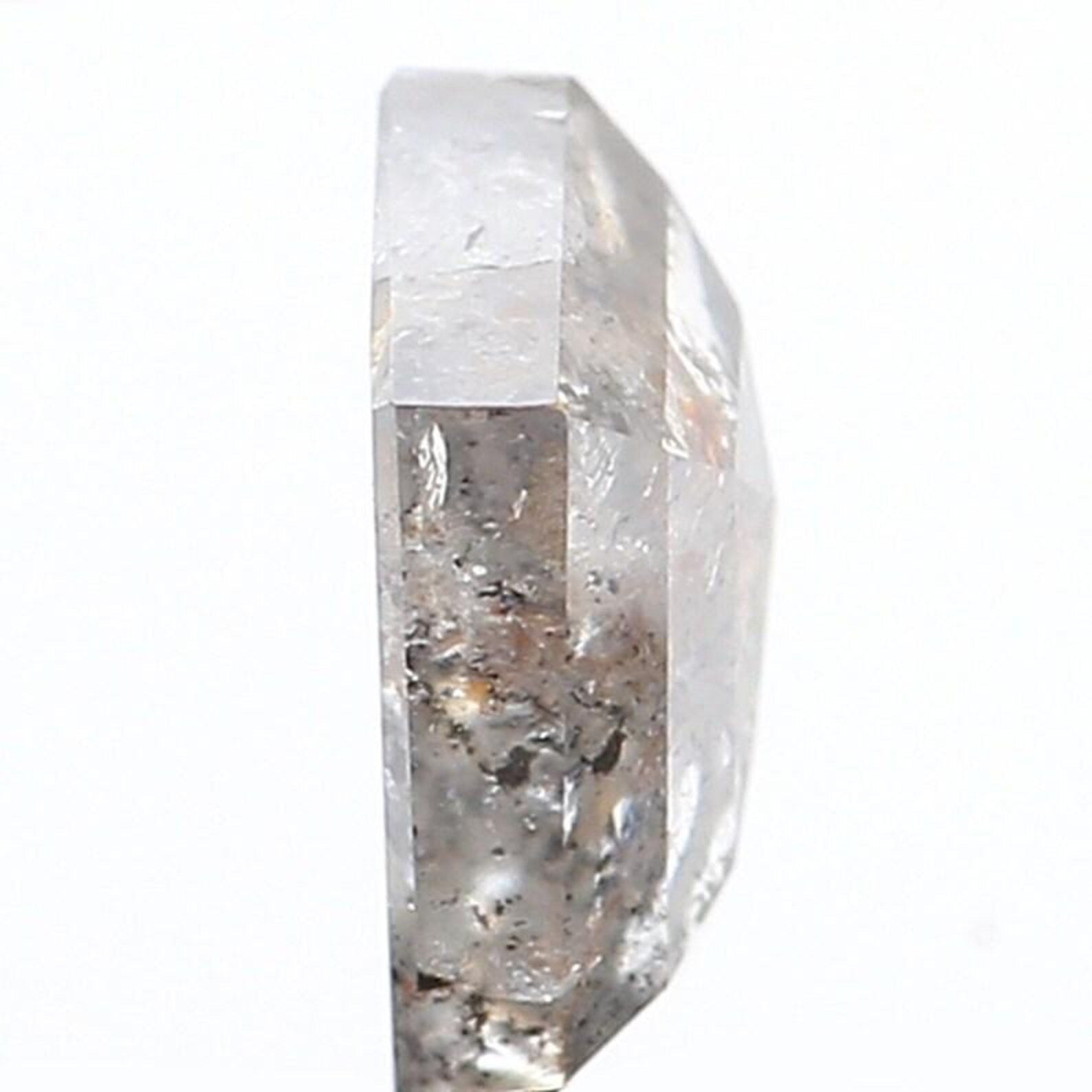 0.78 Ct Natural Loose Pentagon Shape Diamond Salt And Pepper Pentagon Diamond 6.45 MM Natural Loose Diamond Pentagon Rose Cut Diamond NQ927