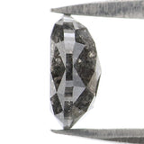 Natural Loose Oval Diamond, Salt And Pepper Oval Diamond, Natural Loose Diamond, Oval Rose Cut Diamond, 0.91 CT Oval Shape Diamond KR2701