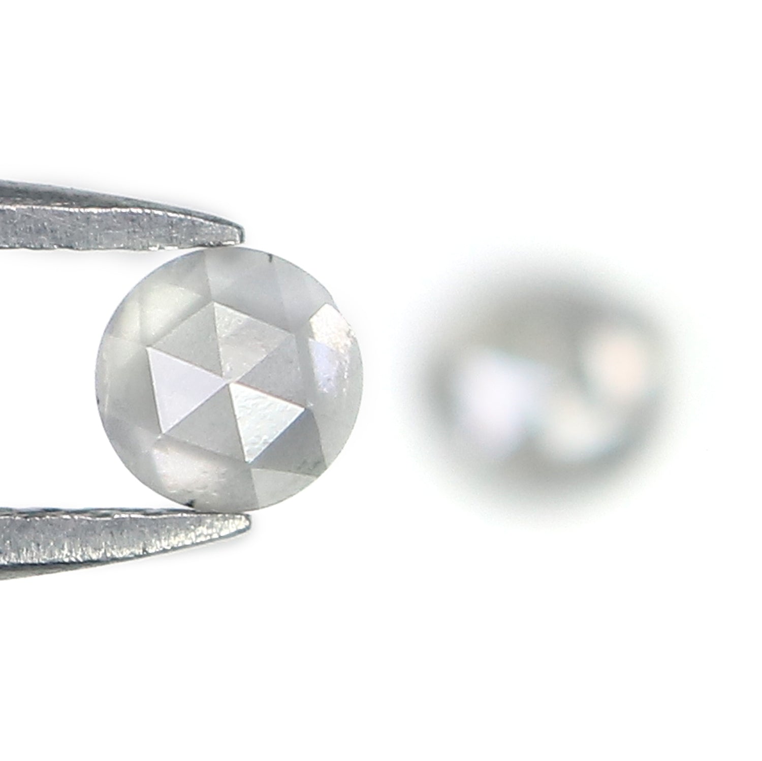 0.75 CT Natural Loose Round Shape Pair Diamond Grey Color Round Cut Diamond 4.30 MM Natural Loose Grey Color Round Rose Cut Diamond KQ2657