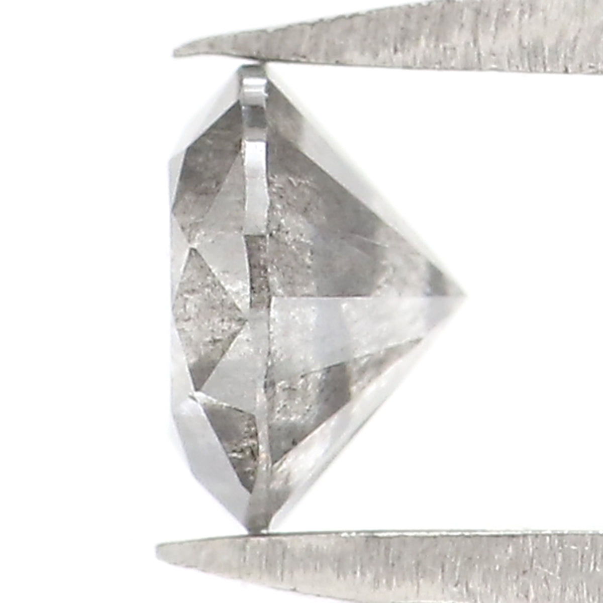 0.49 CT Natural Loose Round Shape Diamond Salt And Pepper Round Cut Diamond 4.95 MM Natural Black Grey Round Brilliant Cut Diamond LQ2795