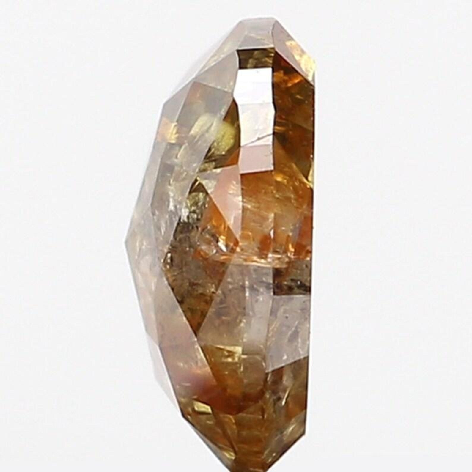 0.70 CT Natural Loose Oval Cut Diamond Orange Color Oval Cut Diamond 6.15 MM Natural Loose Orange Color Oval Rose Cut Shape Diamond NQ989