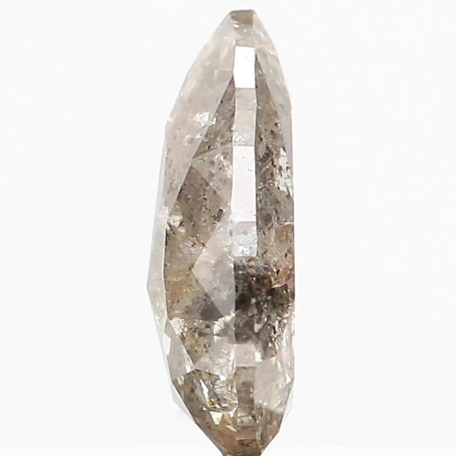 0.42 CT Natural Loose Pear Shape Diamond Grey Color Pear Cut Diamond 6.55 MM Natural Loose Grey Color Diamond Pear Rose Cut Diamond NQ913