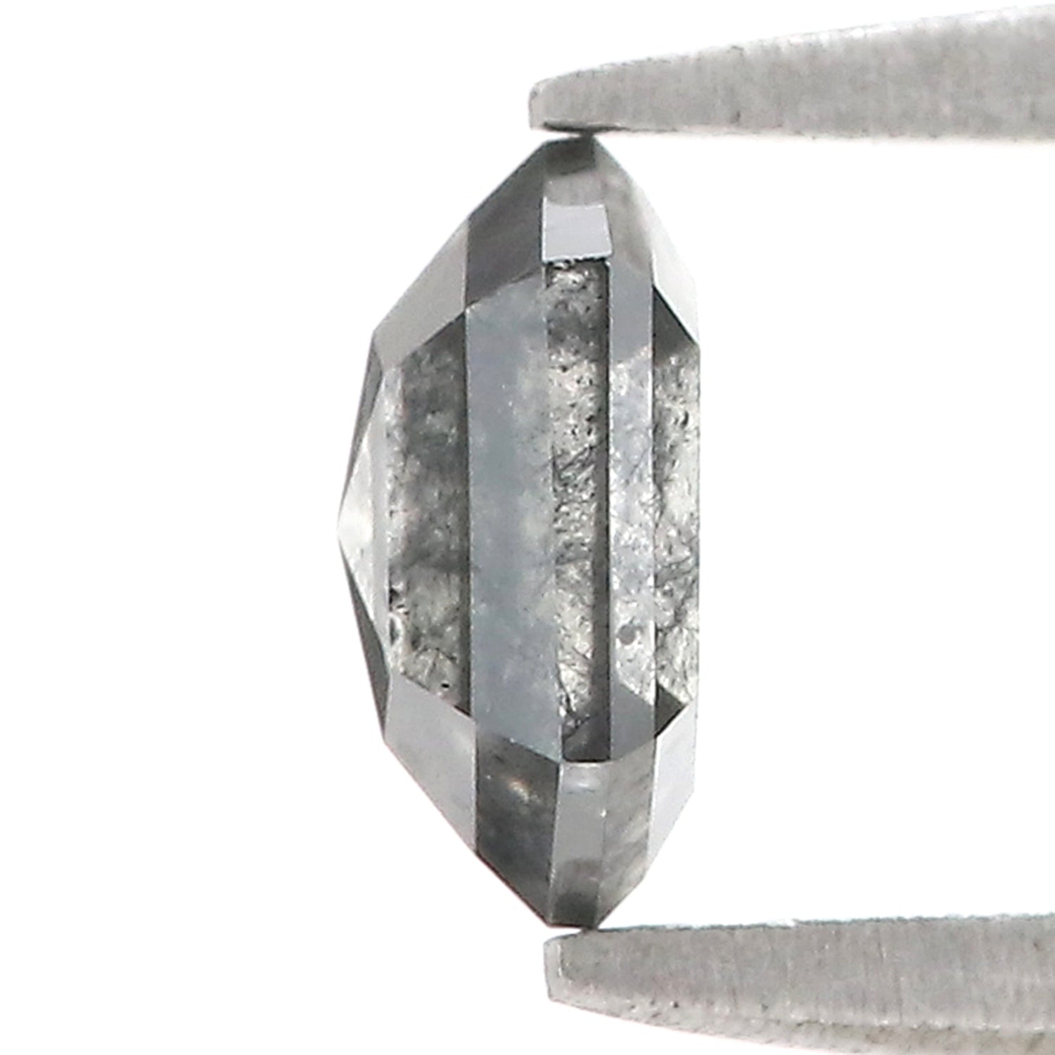 0.78 CT Natural Loose Hexagon Shape Diamond Salt And Pepper Hexagon Cut Diamond 6.30 MM Natural Black Grey Hexagon Rose Cut Diamond QL1403