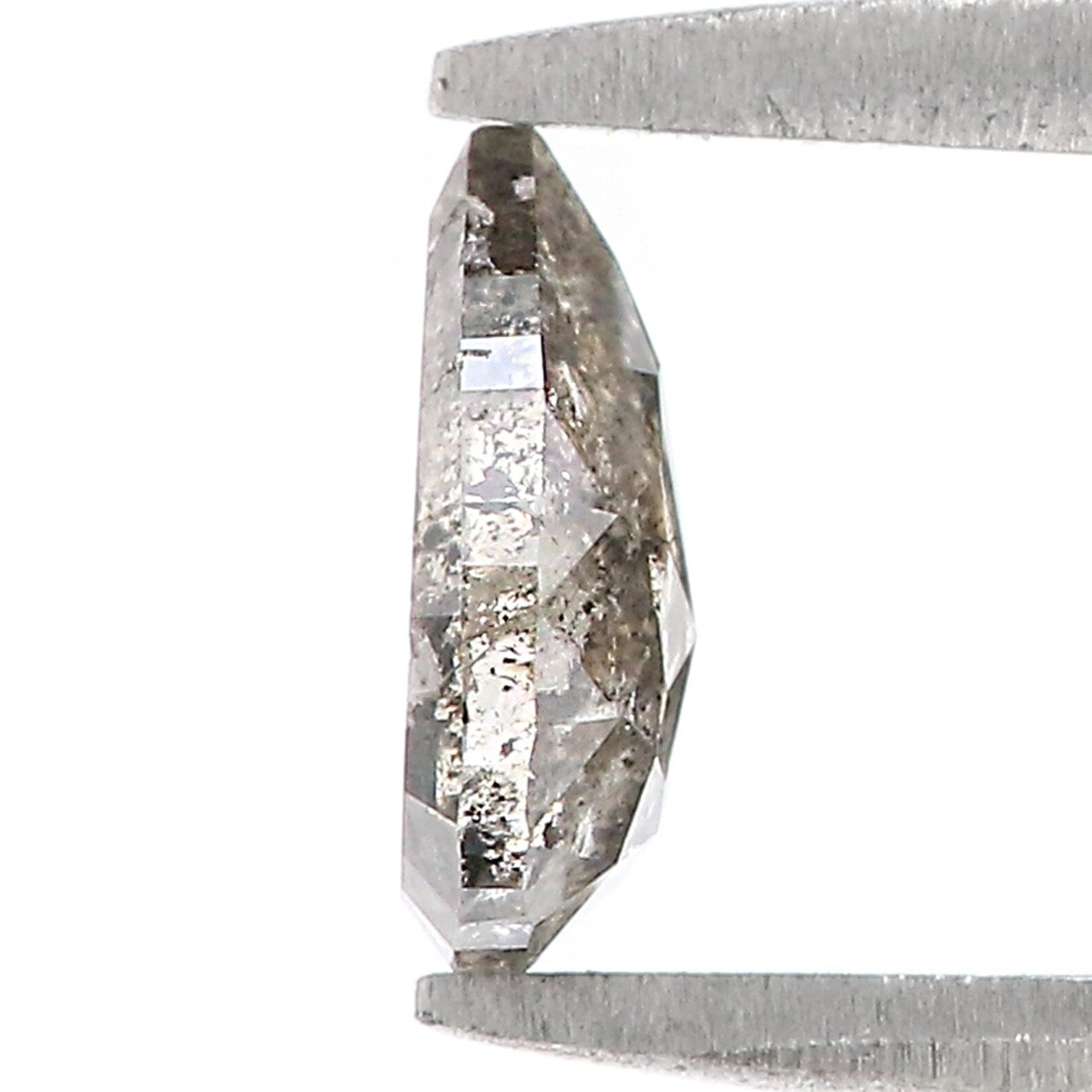 0.58 CT Natural Loose Pear Shape Diamond Salt And Pepper Pear Cut Diamond 6.95 MM Natural Loose Diamond Pear Shape Rose Cut Diamond QN589