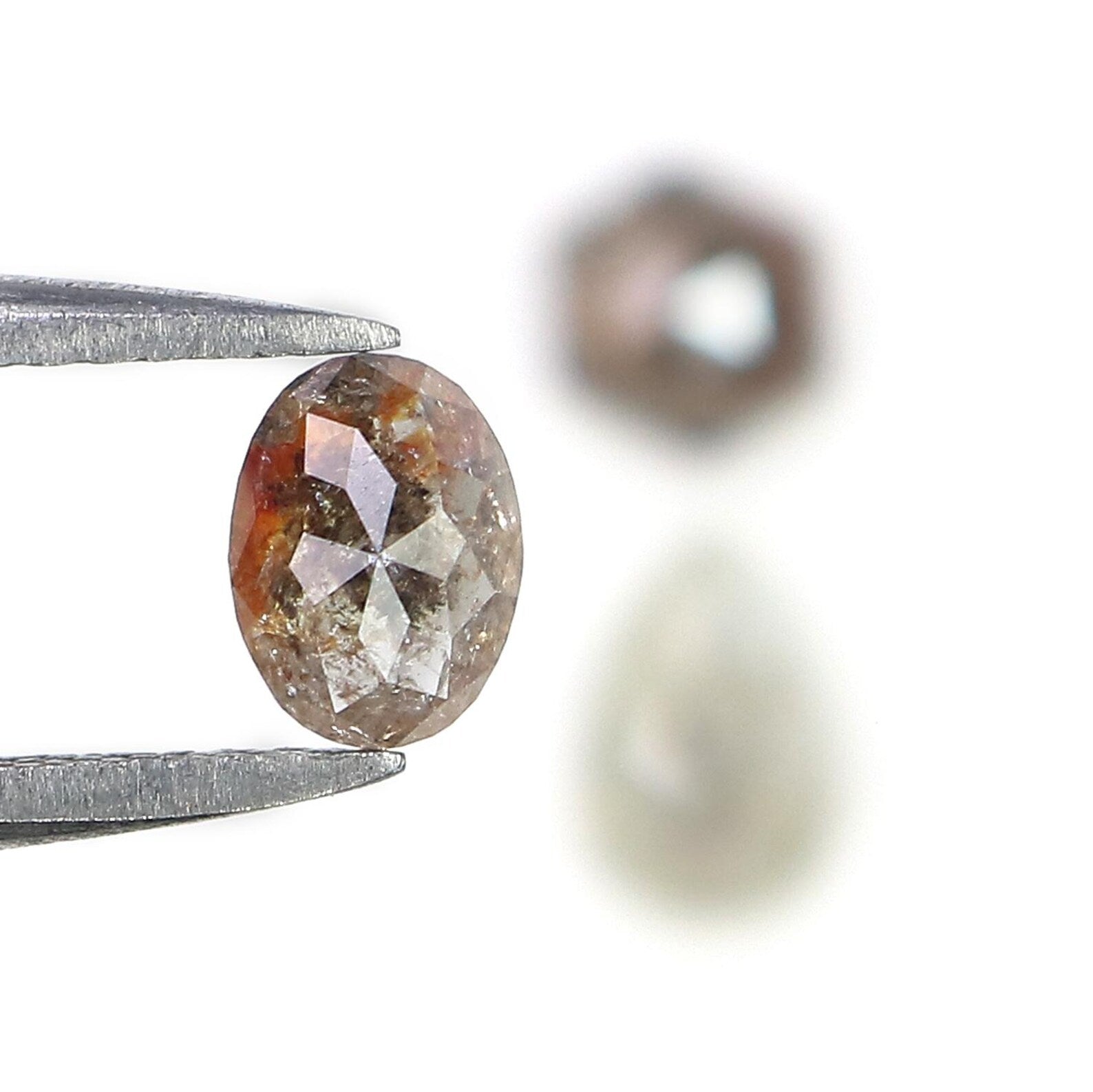 1.27 CT Natural Loose Mix Shape Diamond Brown Grey Color Mix Shape Diamond 6.25 MM Natural Loose Diamond Mix Shape Rose Cut Diamond NQ2204
