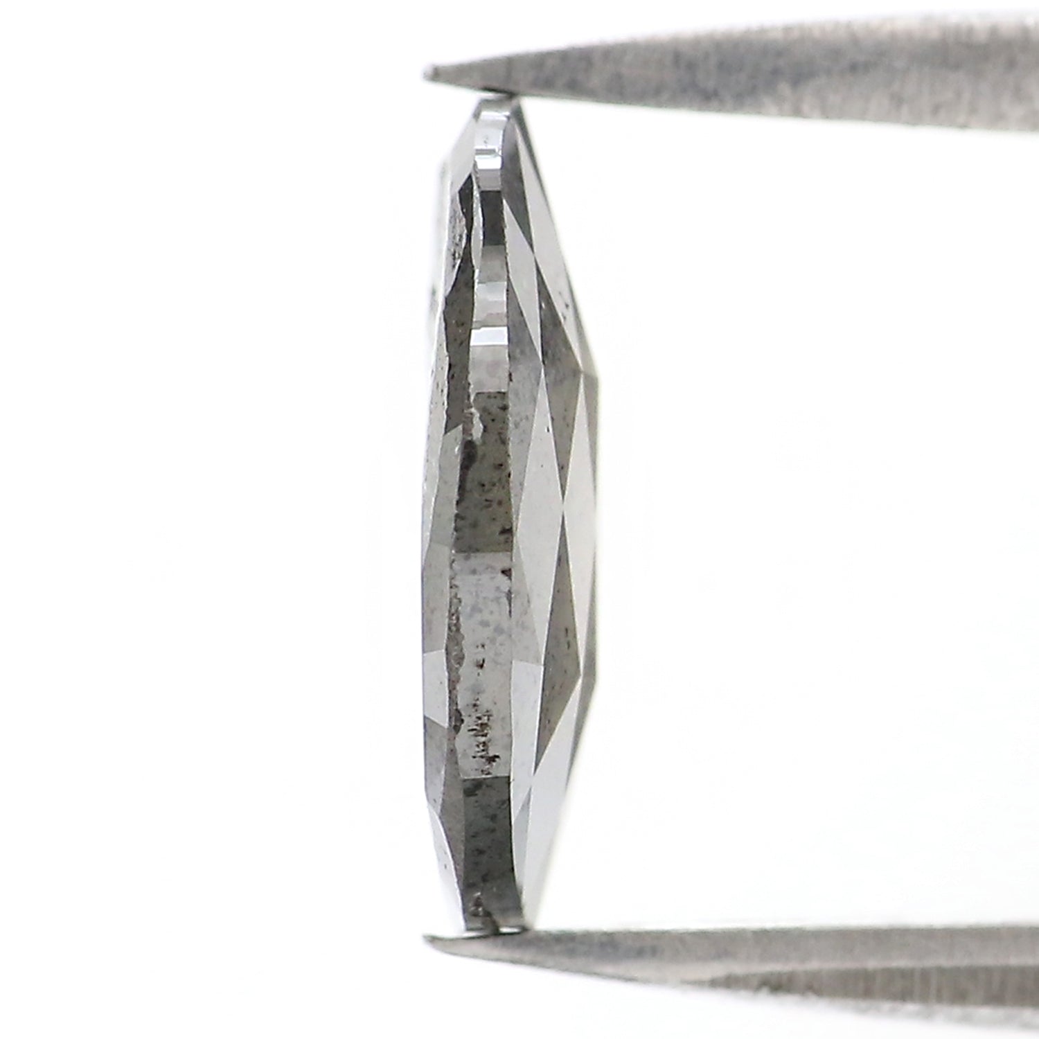 1.52 Ct Natural Loose Oval Shape Diamond Salt And Pepper Oval Diamond 9.70 MM Natural Diamond Black Grey Color Oval Rose Cut Diamond LQ2939