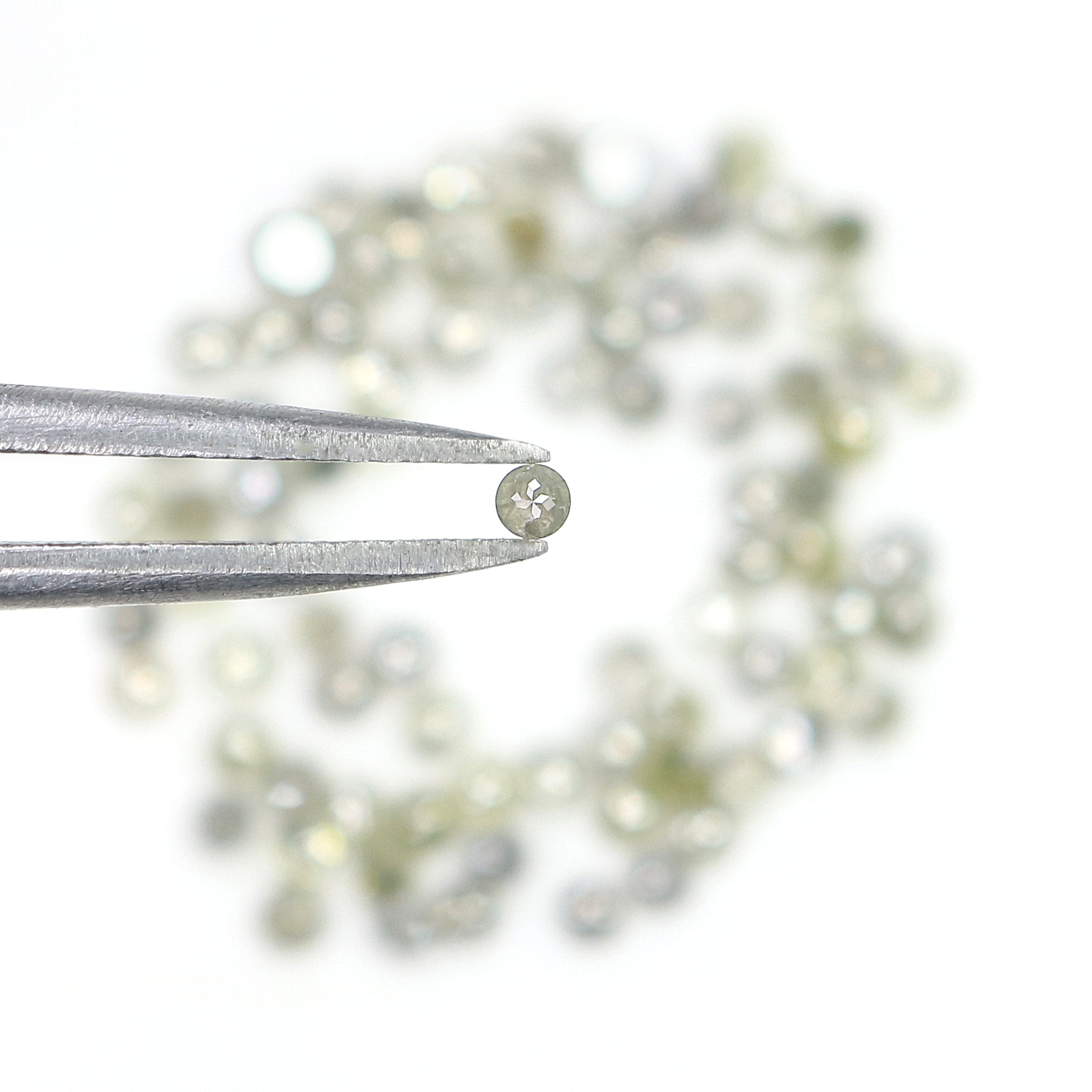 2.68 CT Natural Loose Round Rose Cut Diamond Grey Color Round Shape Diamond 1.80 MM Natural Loose Yellow Color Round Rose Cut Diamond LQ092