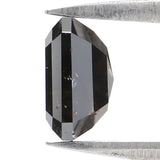 GIA Certified Natural Loose Emerald Modified Brilliant Cut Diamond, Fancy Black Color Emerald Diamond, Emerald Shape Diamond 1.55 CT L7781