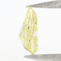 Natural Loose Pear Diamond, Yellow Color Pear Cut Diamond, Natural Loose Diamond, Pear Rose Cut Diamond, 0.23 CT Pear Shape Diamond L6499