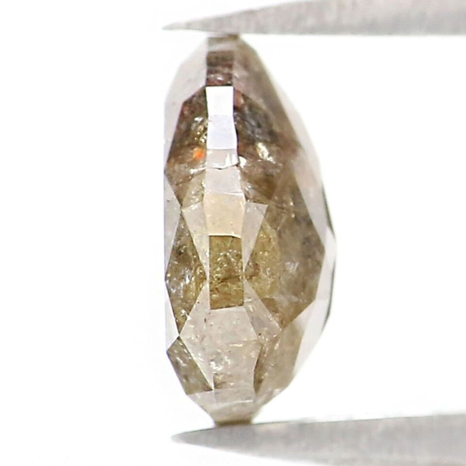 1.48 CT Natural Loose Pear Shape Diamond Green Brown Color Pear Shape Diamond 7.25 MM Natural Loose Diamond Pear Rose Cut Diamond NQ8692