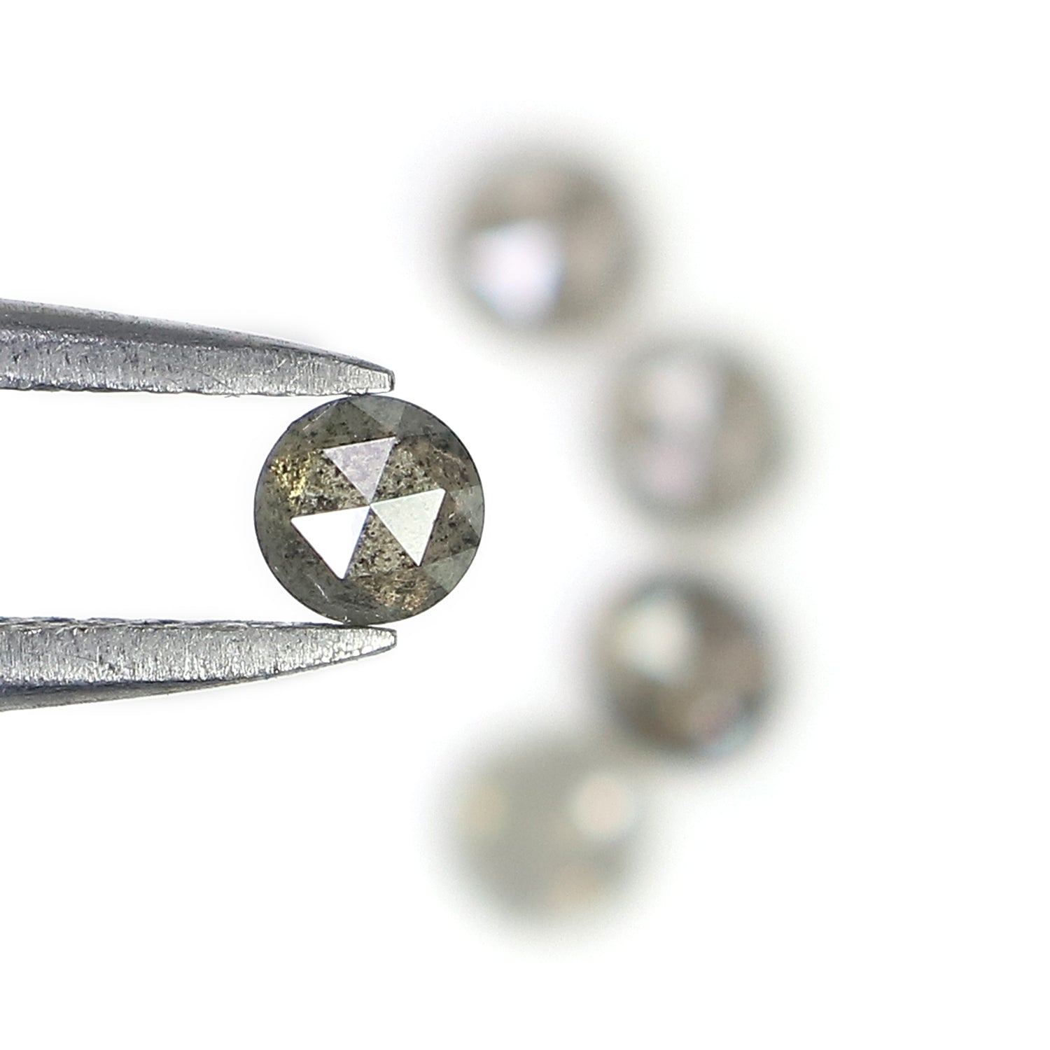 0.98 CT Natural Round Loose Rose Cut Diamond Grey Color Round Cut Diamond 3.20 MM Natural Loose Diamond Round Rose Cut Shape Diamond LQ6331