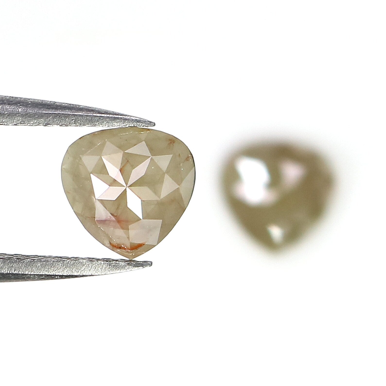 1.61 CT Natural Loose Heart Pair Diamond Grey Color Heart Diamond Natural Loose Diamond 6.50 MM Heart Cut Diamond Heart Shape Diamond NQ2483