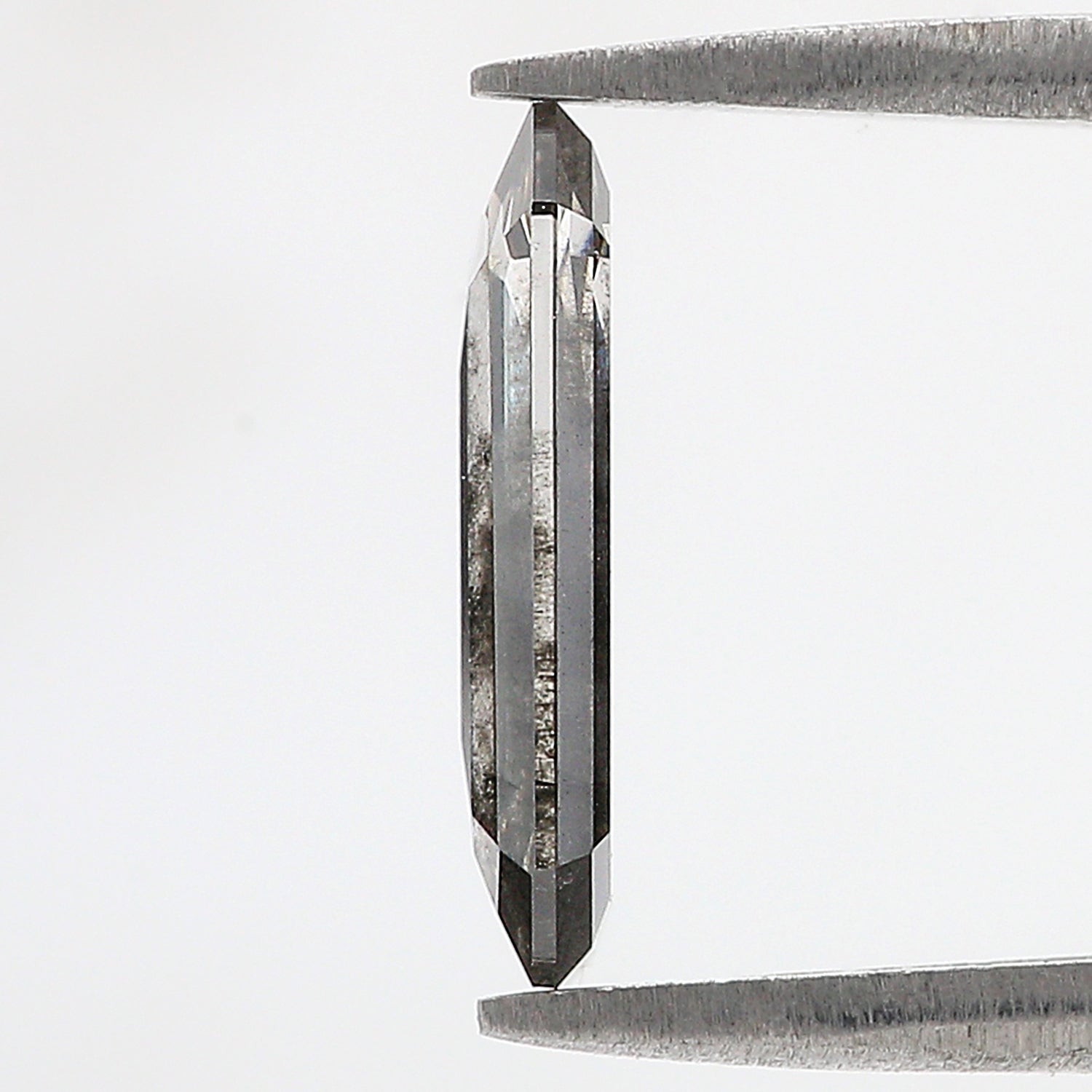 2.23 CT Emerald Rose Cut Salt And Pepper Lab Grown 12.90 MM Loose Diamond CVD Fancy Black Grey Color Lab Created Antique Cut Diamonds L3521