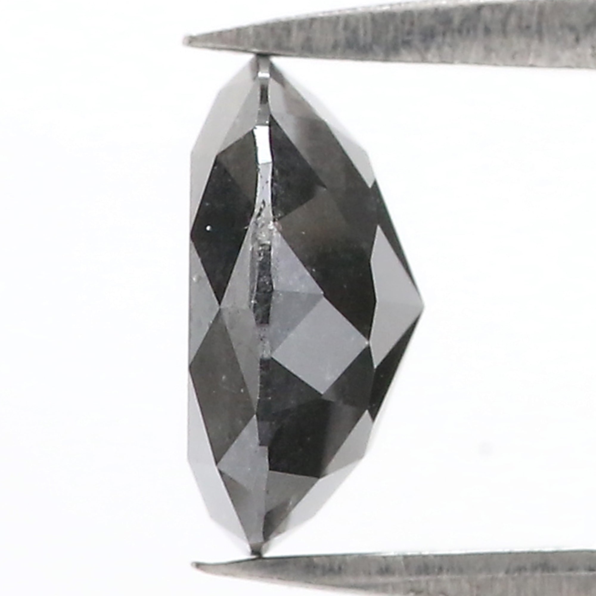 2.69 Ct Natural Loose Round Rose Cut Diamond Black Color Rose Cut Diamond 9.00 MM Natural Loose Diamond Black Round Rose Cut Diamond QL180