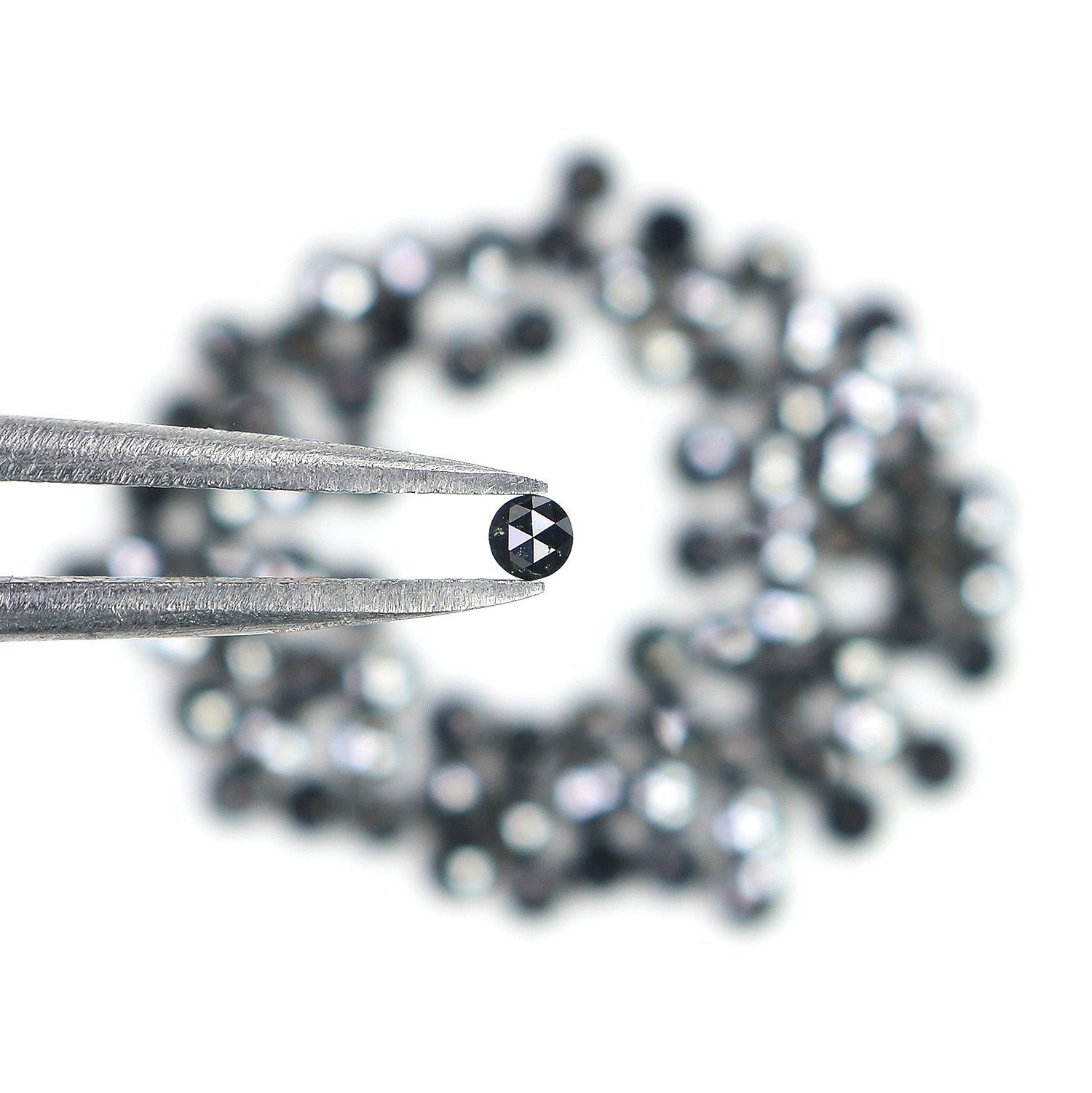 3.54 CT Natural Loose Round Rose Cut Diamond Black Color Round Shape Diamond 2.20 MM Natural Loose Black Color Round Rose Cut Diamond LQ1771