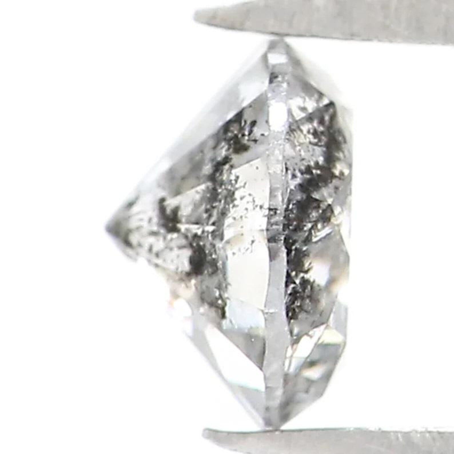 0.32 Ct Natural Loose Round Shape Diamond Salt And Pepper Round Diamond 4.30 MM Natural Black Grey Color Round Brilliant Cut Diamond NQ9524