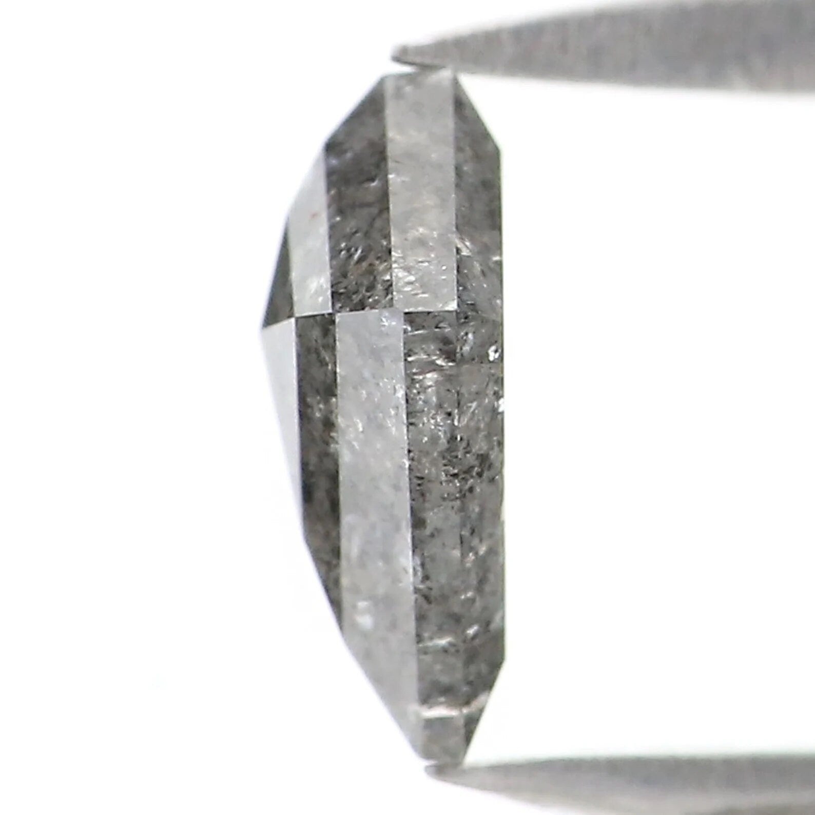 0.60 CT Natural Loose Kite Shape Diamond Salt And Pepper Kite Diamond 7.20 MM Natural Loose Black Grey Color Kite Rose Cut Diamond QN2095