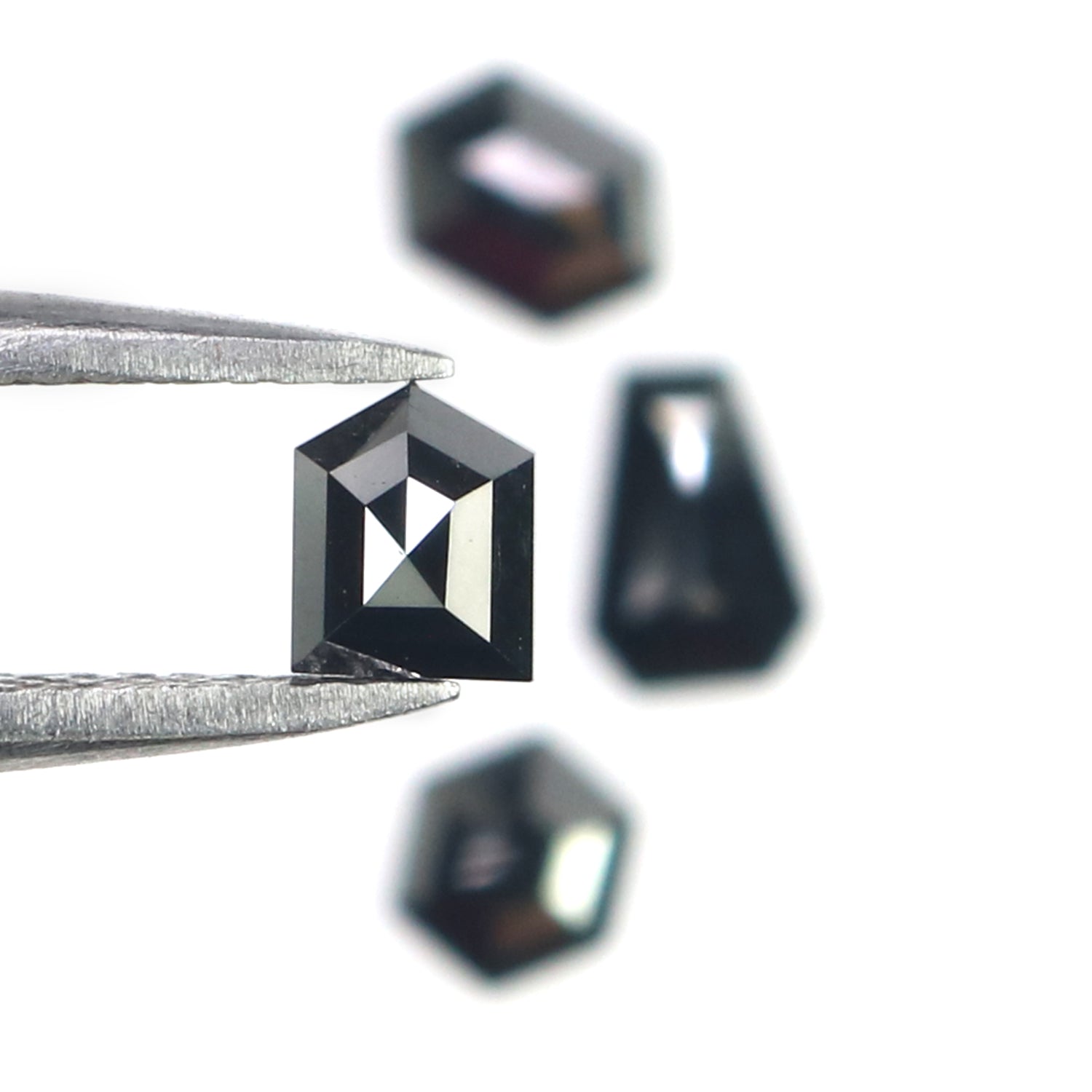 1.04 CT Natural Loose Mix Shape Diamond Black Color Mix Shape Diamond 5.55 MM Natural Loose Diamond Black Mix Shape Rose Cut Diamond KR2621