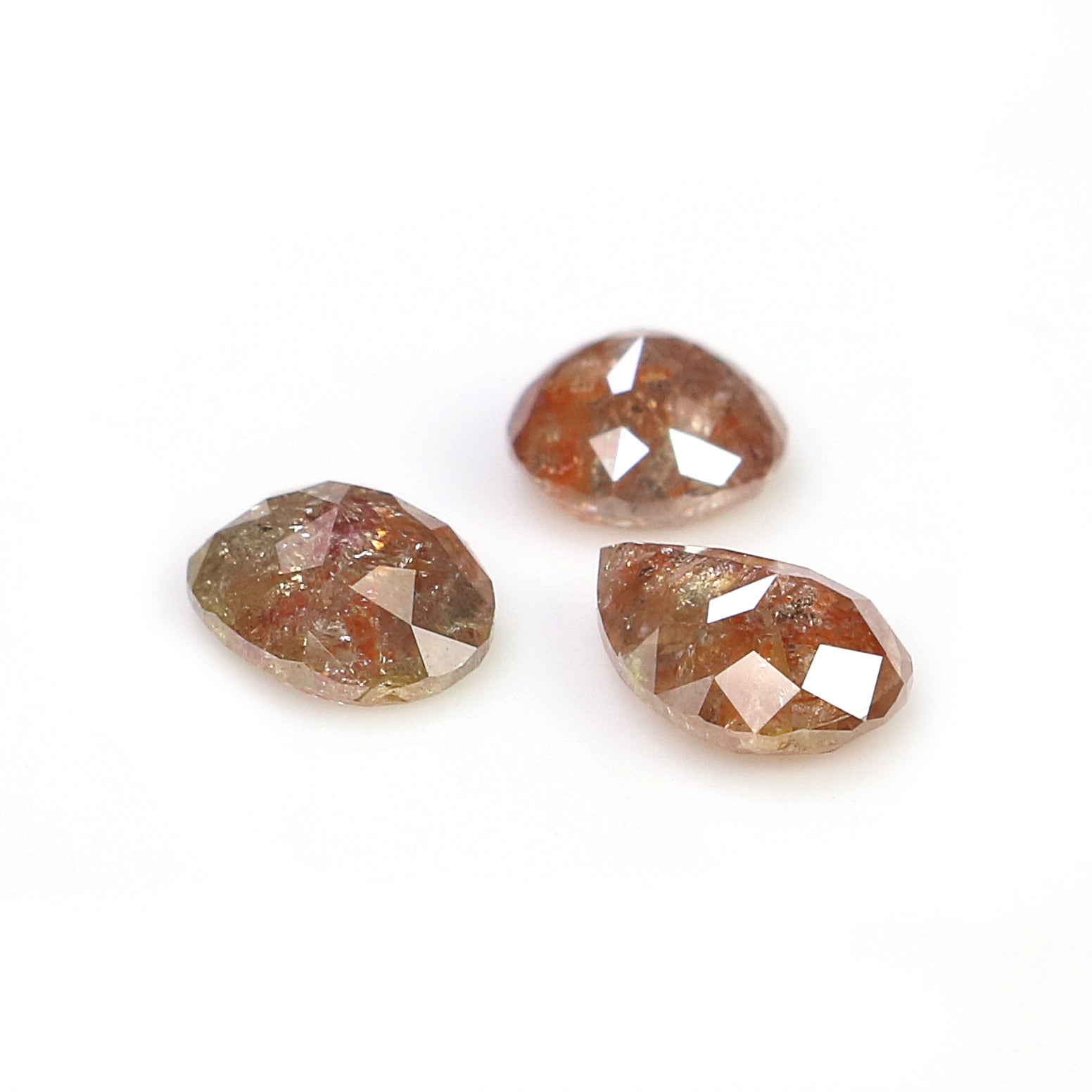 1.96 CT Natural Loose Mix Shape Diamond Brown Color Mix Shape Diamond 5.10 MM Natural Loose Brown Color Mix Shape Rose Cut Diamond N1998