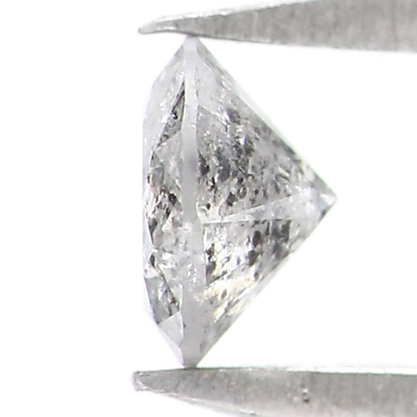 0.27 CT Natural Loose Round Shape Diamond Salt And Pepper Round Diamond 4.20 MM Natural Black Grey Color Round Brilliant Cut Diamond NQ2334