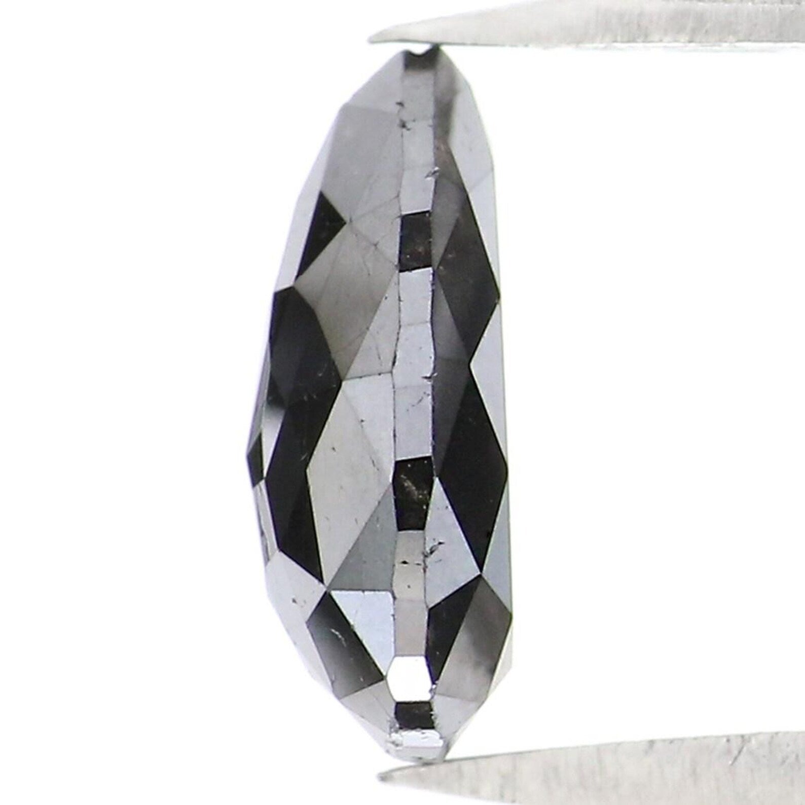 1.25 Ct Natural Loose Pear Shape Diamond Black Color Pear Cut Diamond 8.50 MM Natural Loose Diamond Black Color Pear Rose Cut Diamond NQ1931