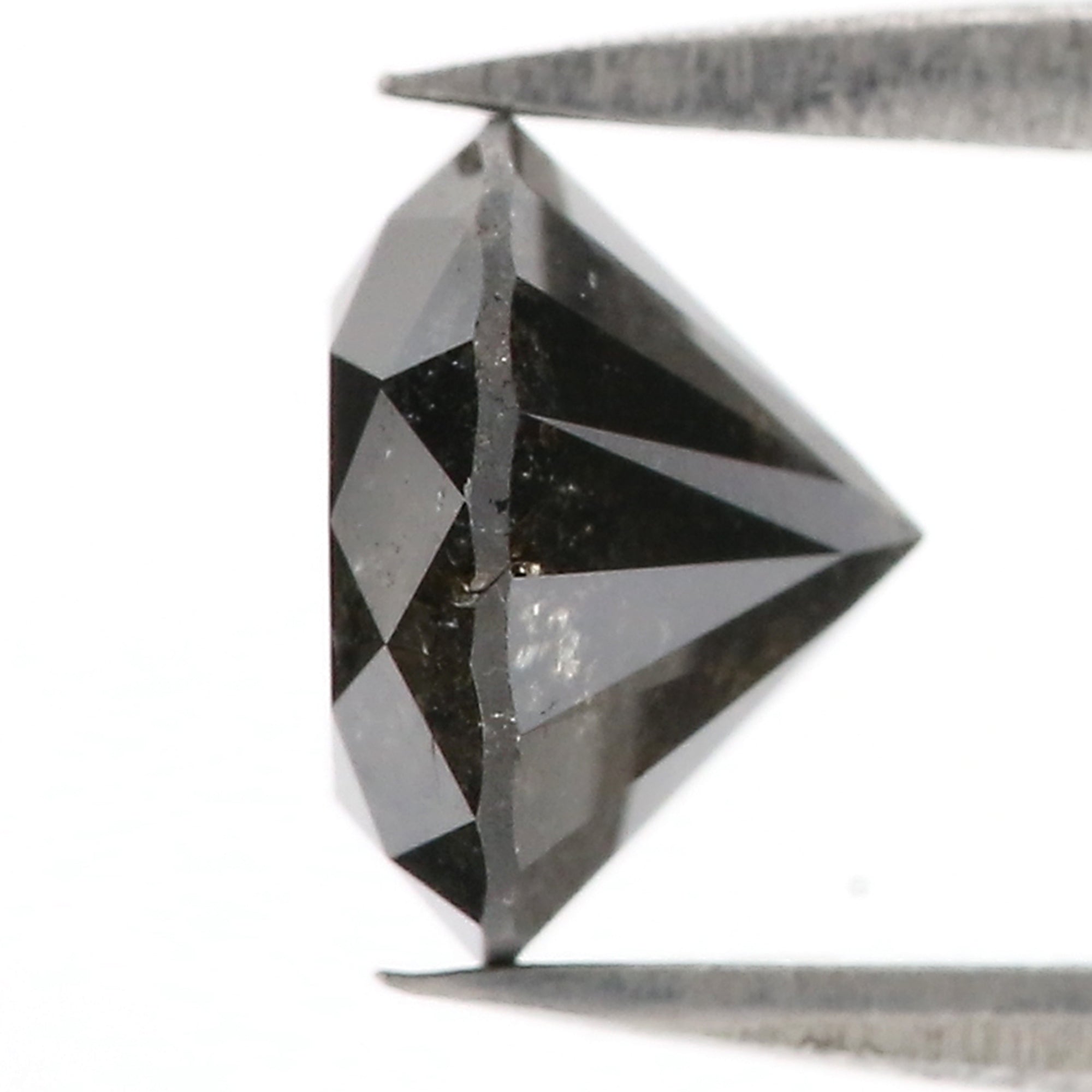 2.04 CT Natural Loose Round Cut Diamond Black Color Round Shape Diamond 7.80 MM Natural Salt And Pepper Round Brilliant Cut Diamond QL3102