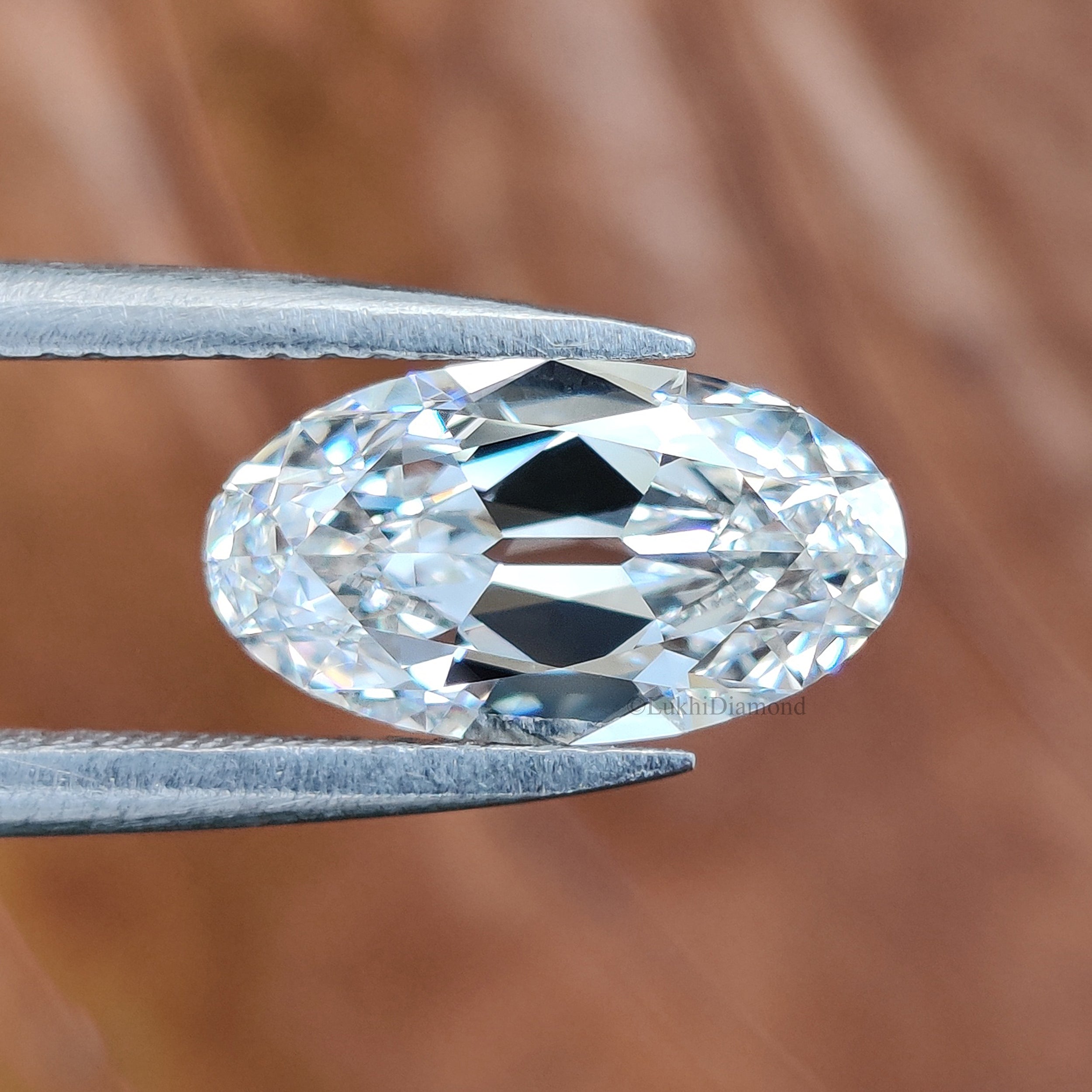 Lab Grown Oval Cut Diamond Old European Old Mine Cut Loose Diamond White Colorless CVD Stone Engagement Ring Antique Style Diamond Q206