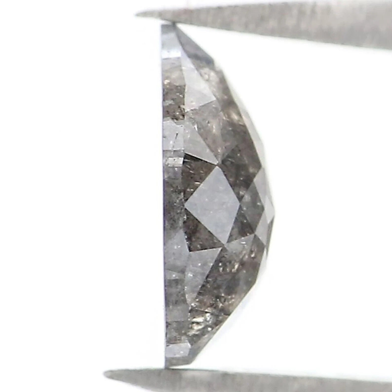 0.69 Ct Natural Loose Pear Shape Diamond Salt And Pepper Pear Diamond 6.90 MM Natural Loose Black Grey Color Pear Rose Cut Diamond NQ9234