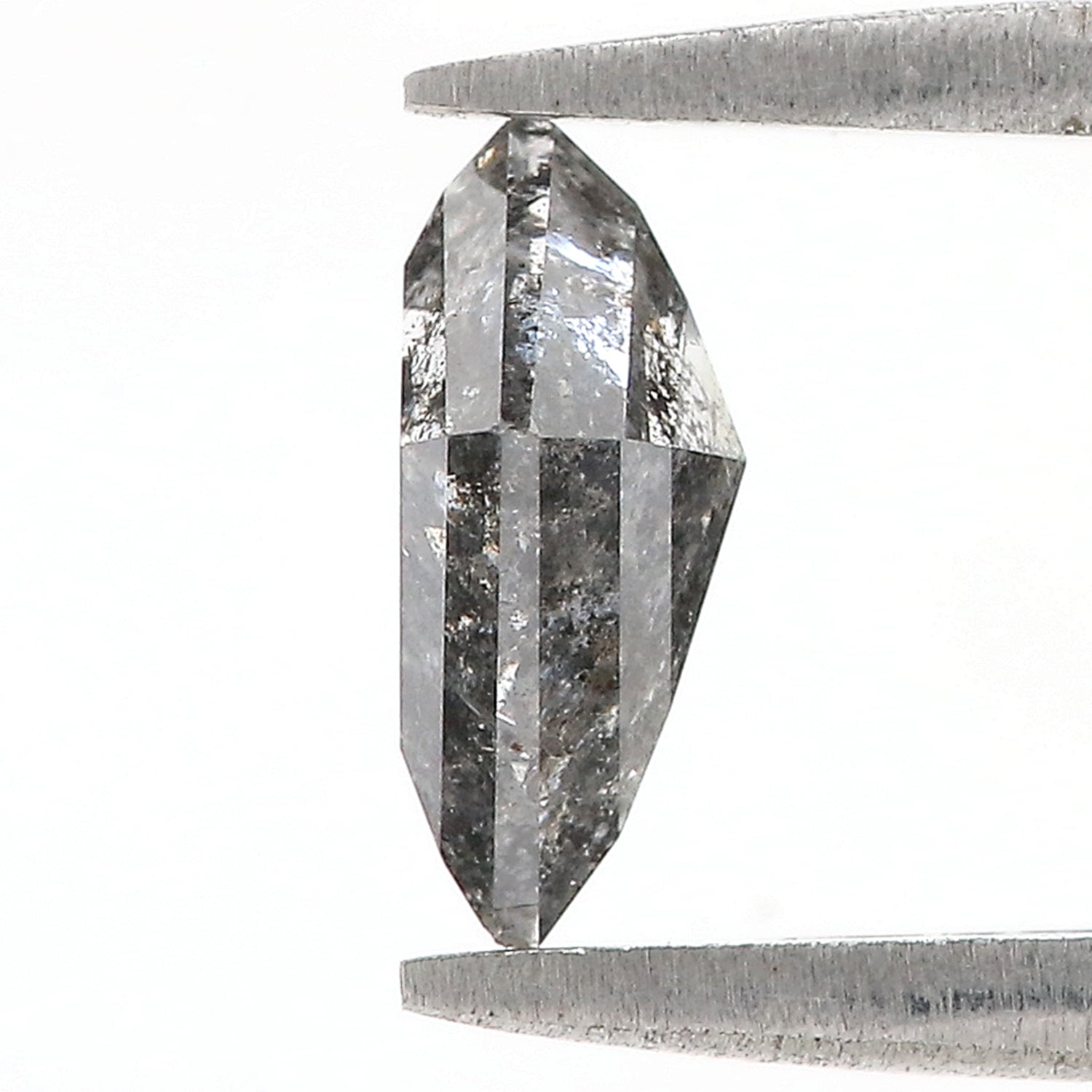 1.05 CT Natural Loose Kite Cut Diamond Salt And Pepper Diamond 8.55 MM Natural Loose Diamond Black Grey Color Kite Rose Cut Diamond LQ3325