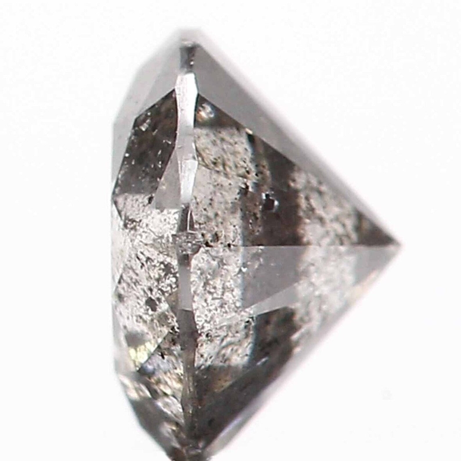 0.45 CT Natural Loose Round Shape Diamond Salt And Pepper Round Diamond 4.80 MM Natural Black Gray Color Round Brilliant Cut Diamond NQ810