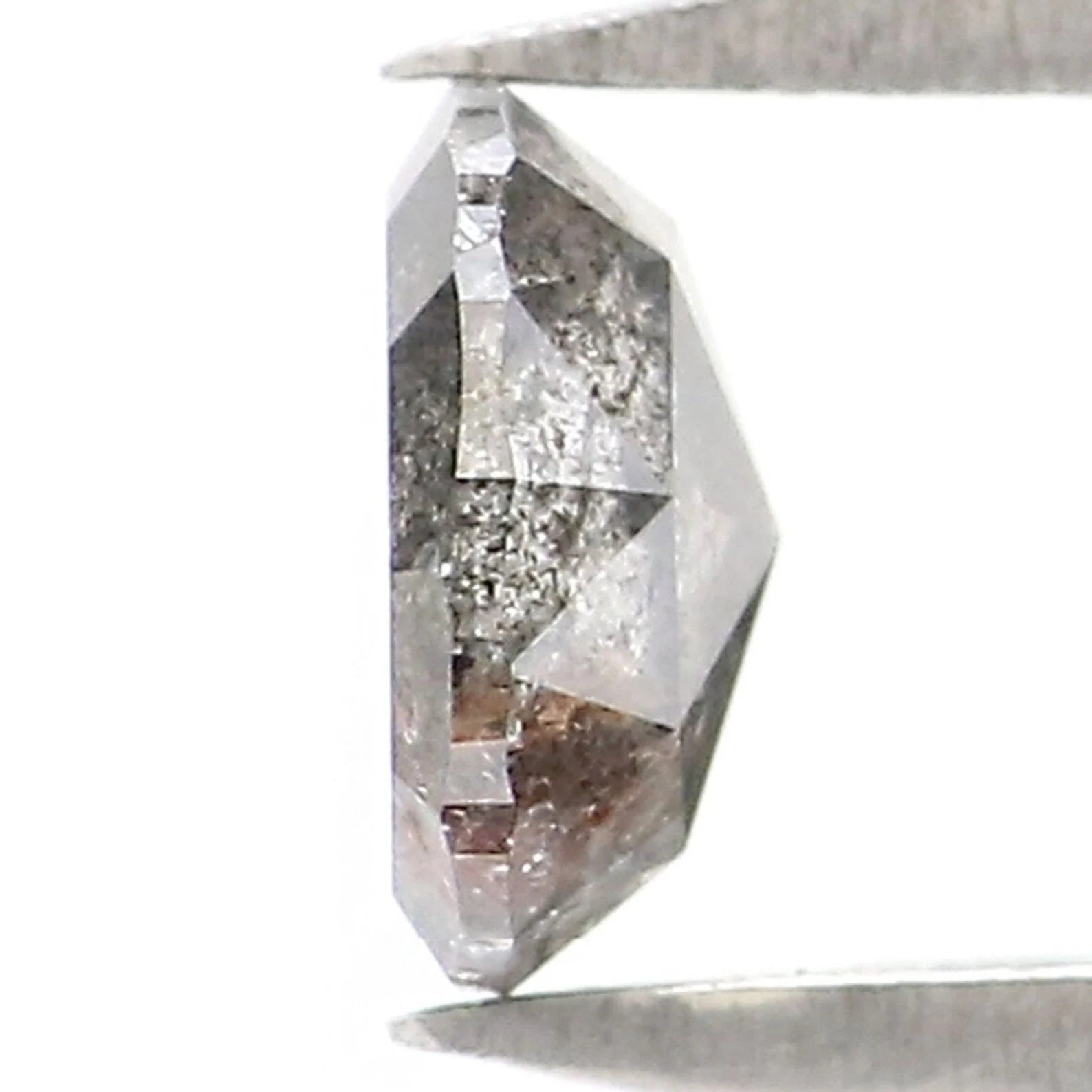 0.39 Ct Natural Loose Round Shape Diamond Salt And Pepper Round Diamond 4.65 MM Natural Black Gray Color Round Rose Cut Diamond NQ2041