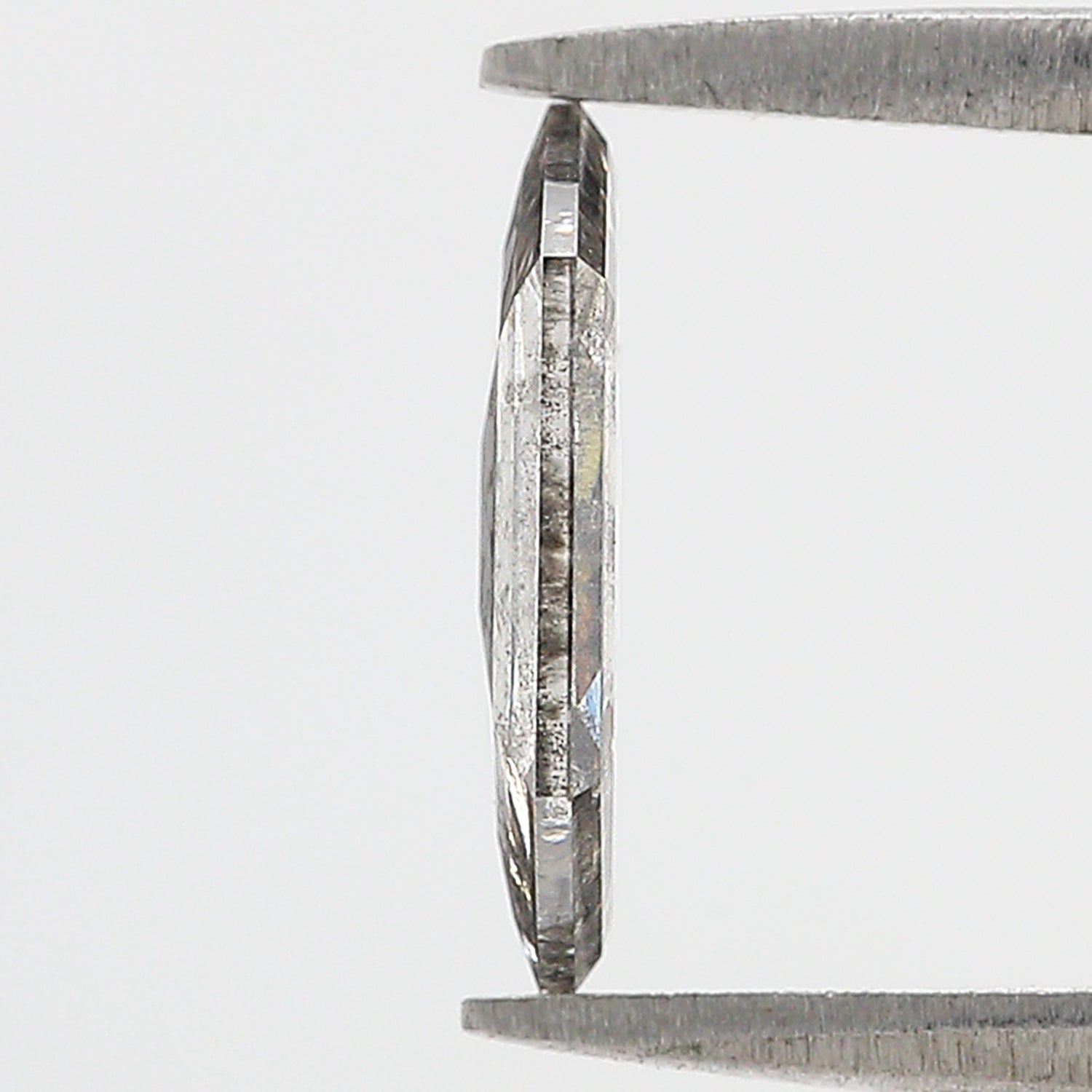 1.54 CT Hexagon Rose Cut Salt And Pepper Lab Grown 10.85 MM Loose Diamond CVD Fancy Black Grey Color Lab Created Antique Cut Diamonds N2641