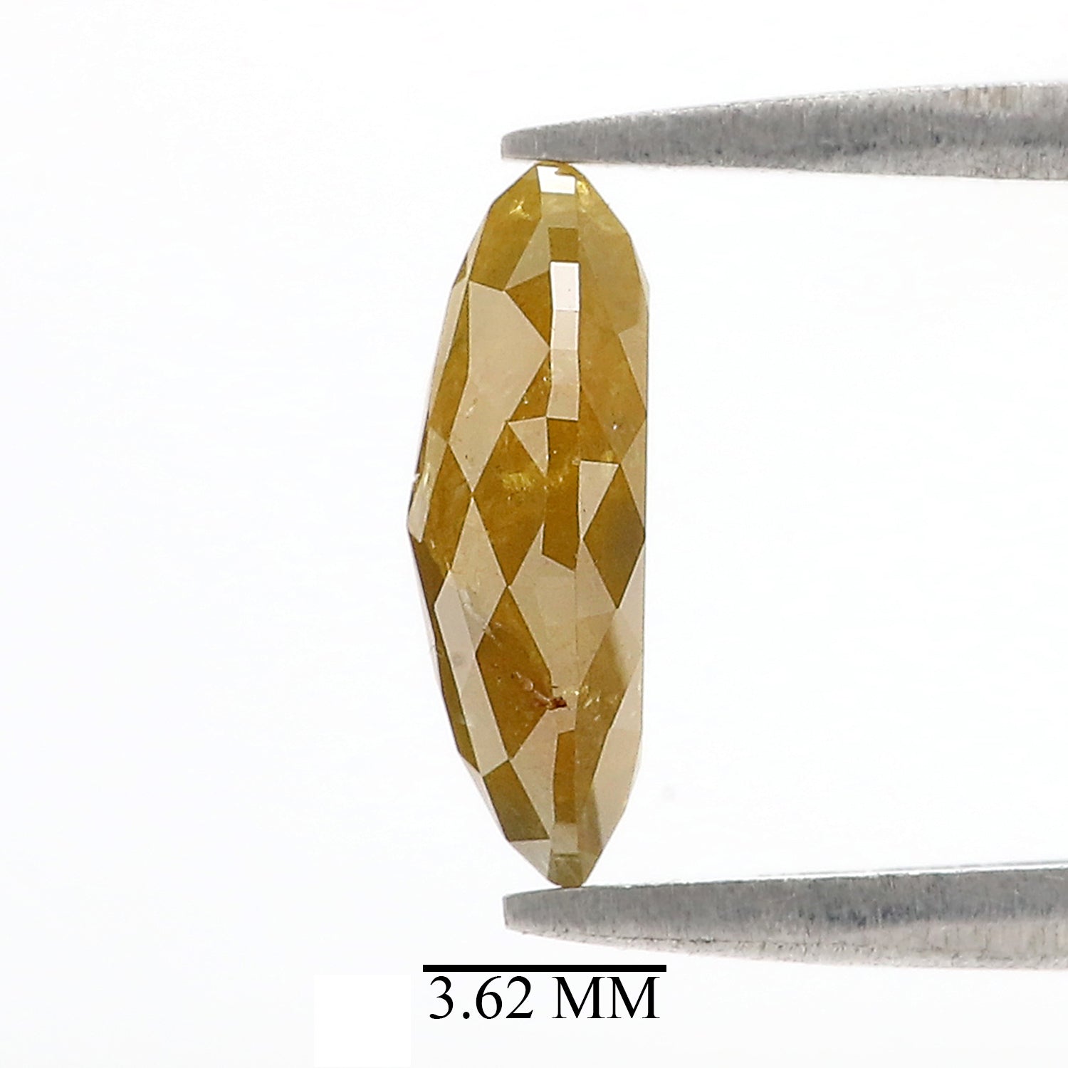 Natural Marquise Yellow Diamond 2.03 CT Loose Rose Cut Yellow Color Stone 10.95 MM Rustic Marquise Diamond For Custom Engagement Ring L3630