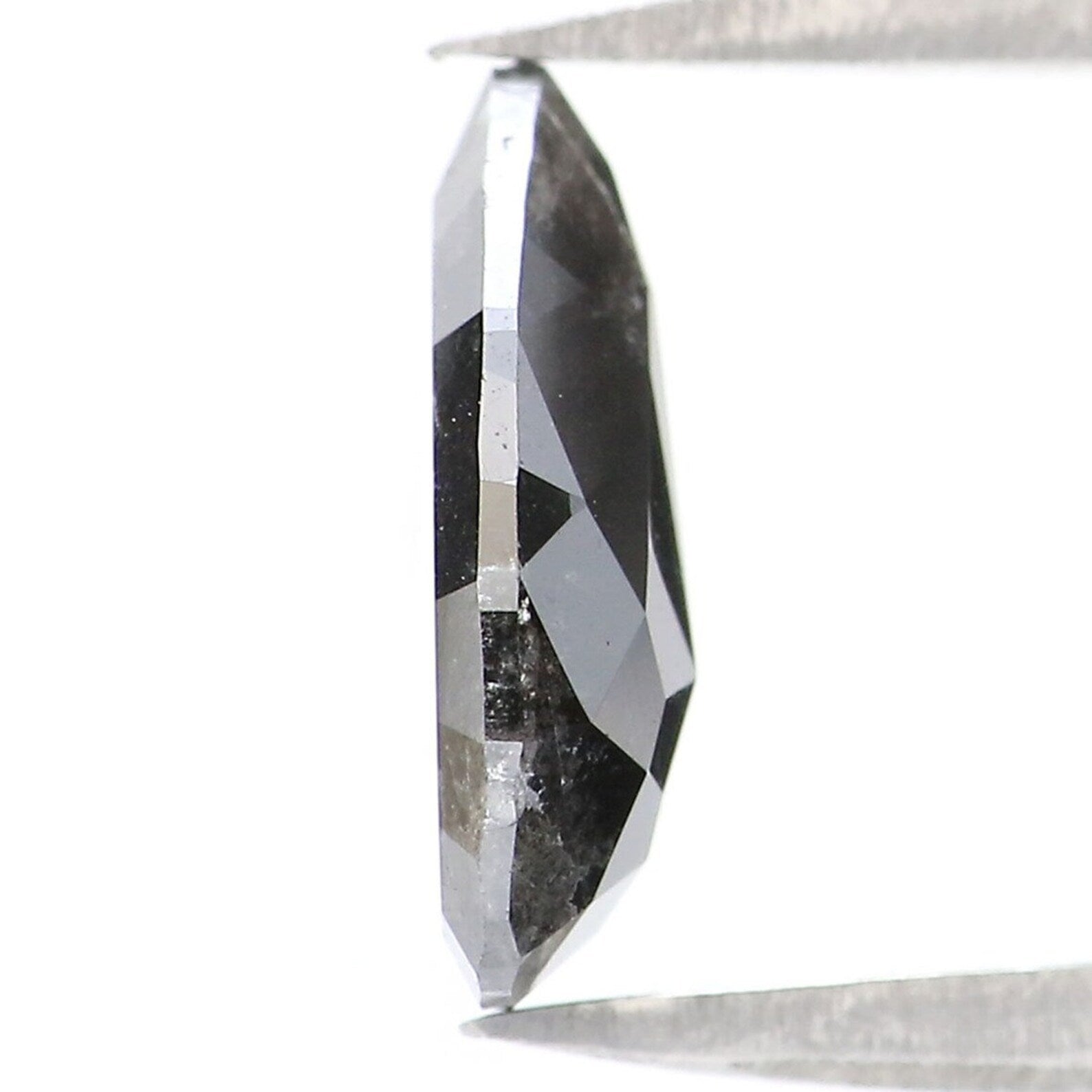 1.23 CT Natural Loose Pear Shape Diamond Salt And Pepper Pear Diamond 9.60 MM Natural Loose Black Grey Color Pear Rose Cut Diamond NQ2028