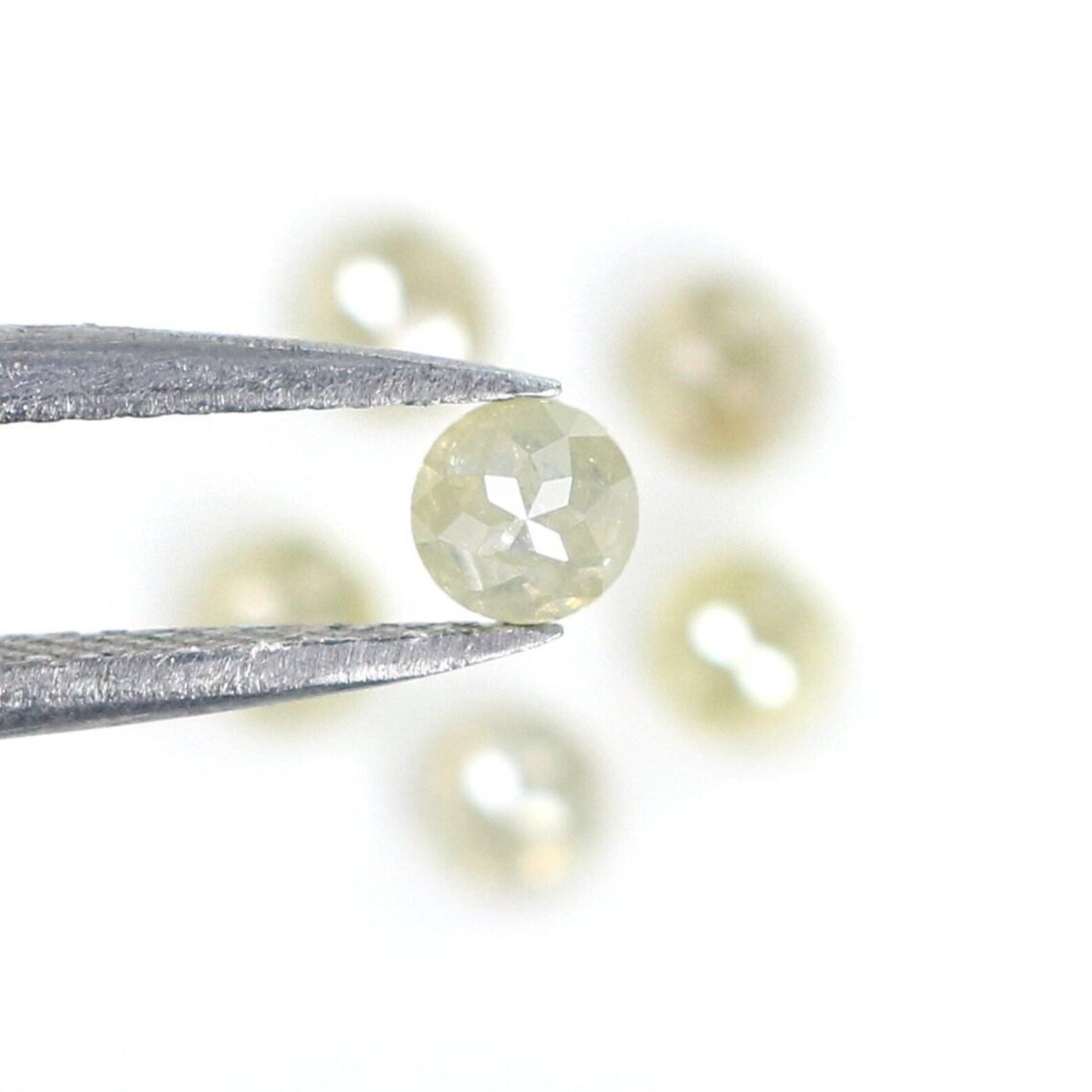 1.48 CT Natural Loose Round Shape Diamond Grey Color Round Diamond 3.50 MM Natural Loose Diamond Yellow Color Round Rose Cut Diamond NQ657