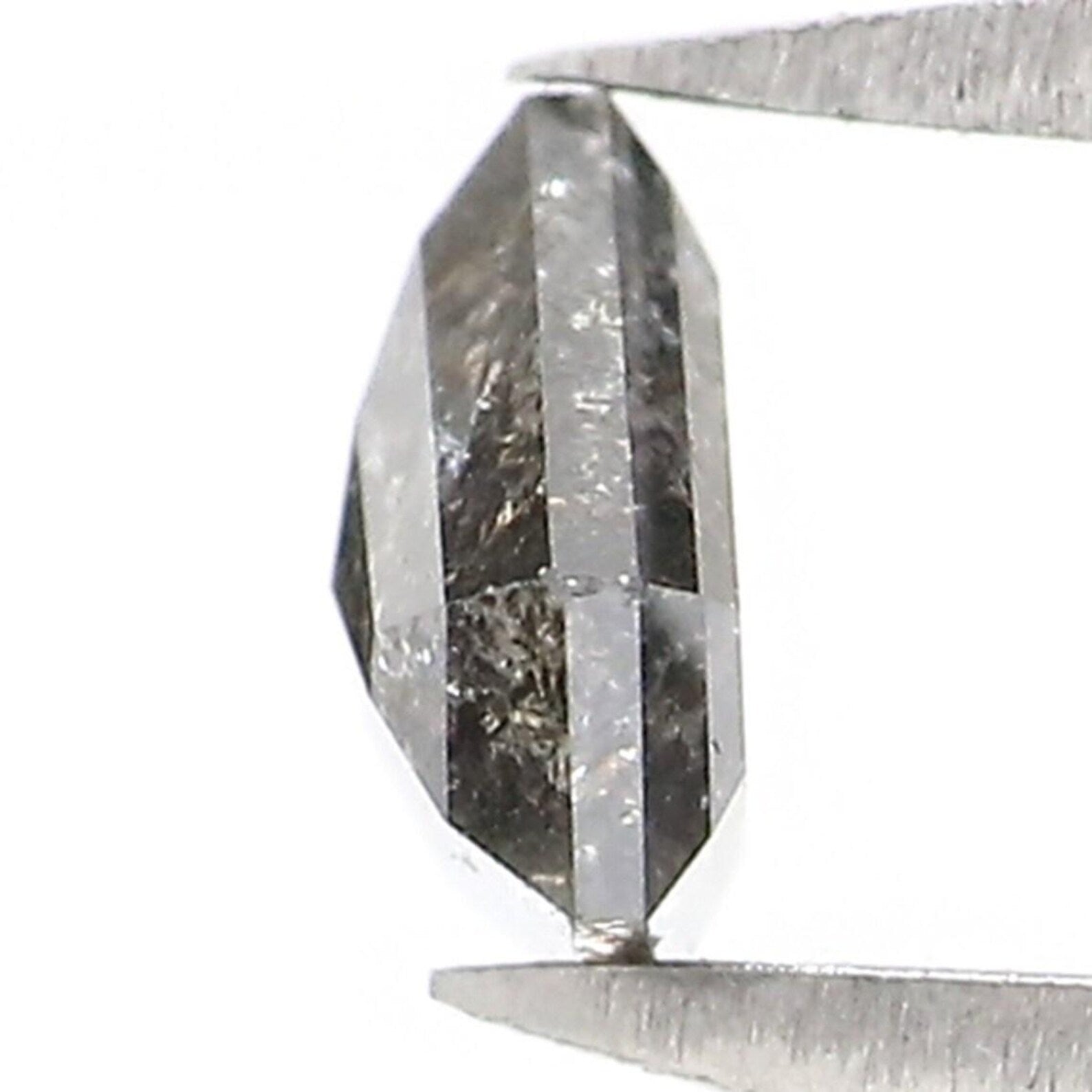 0.38 CT Natural Loose Shield Shape Diamond Salt And Pepper Shield Diamond 4.45 MM Natural Black Grey Color Shield Rose Cut Diamond NQ2174