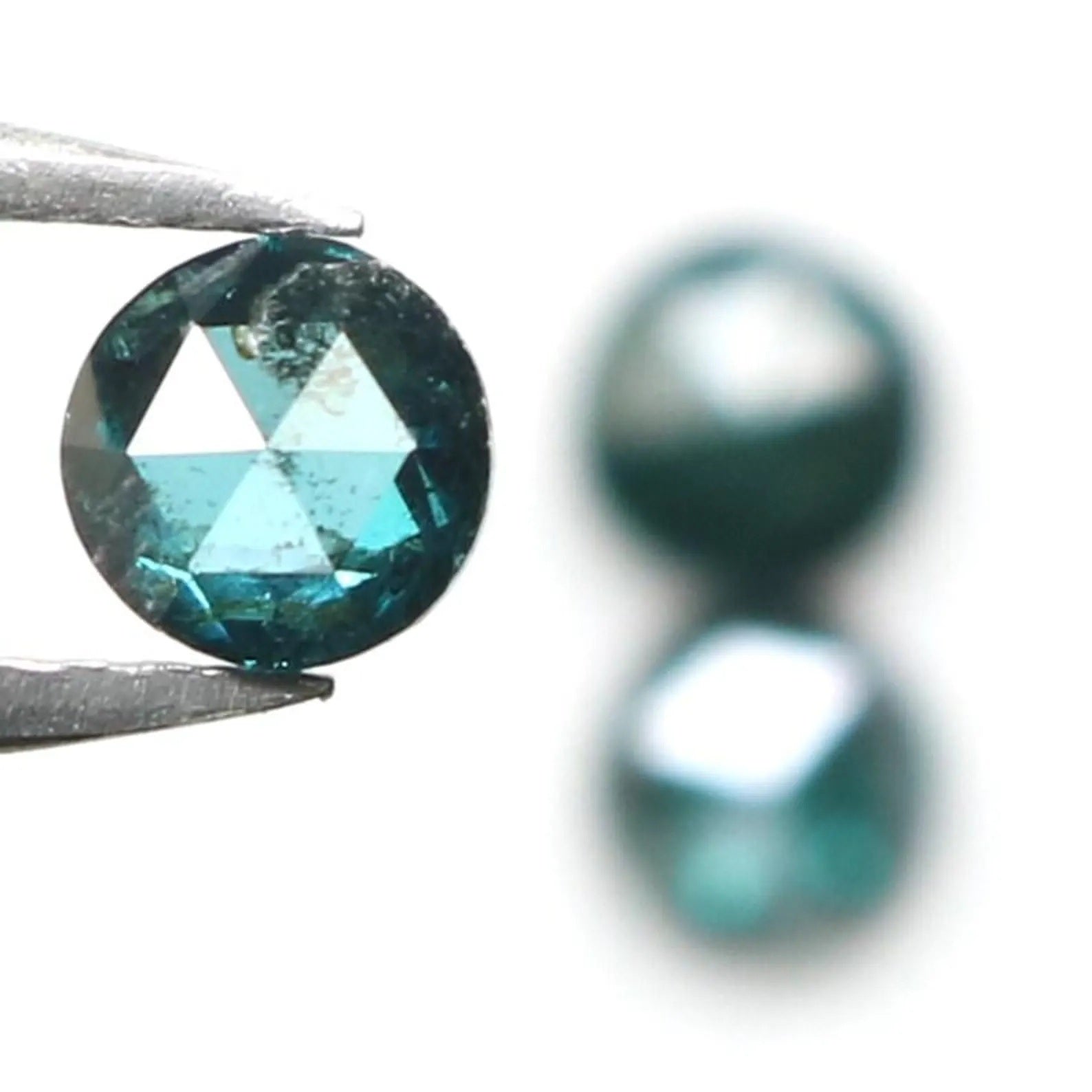 0.83 CT Natural Loose Round Shape Diamond Blue Color Round Diamond 4.00 MM Natural Loose Diamond Blue Color Round Rose Cut Diamond NQ9383