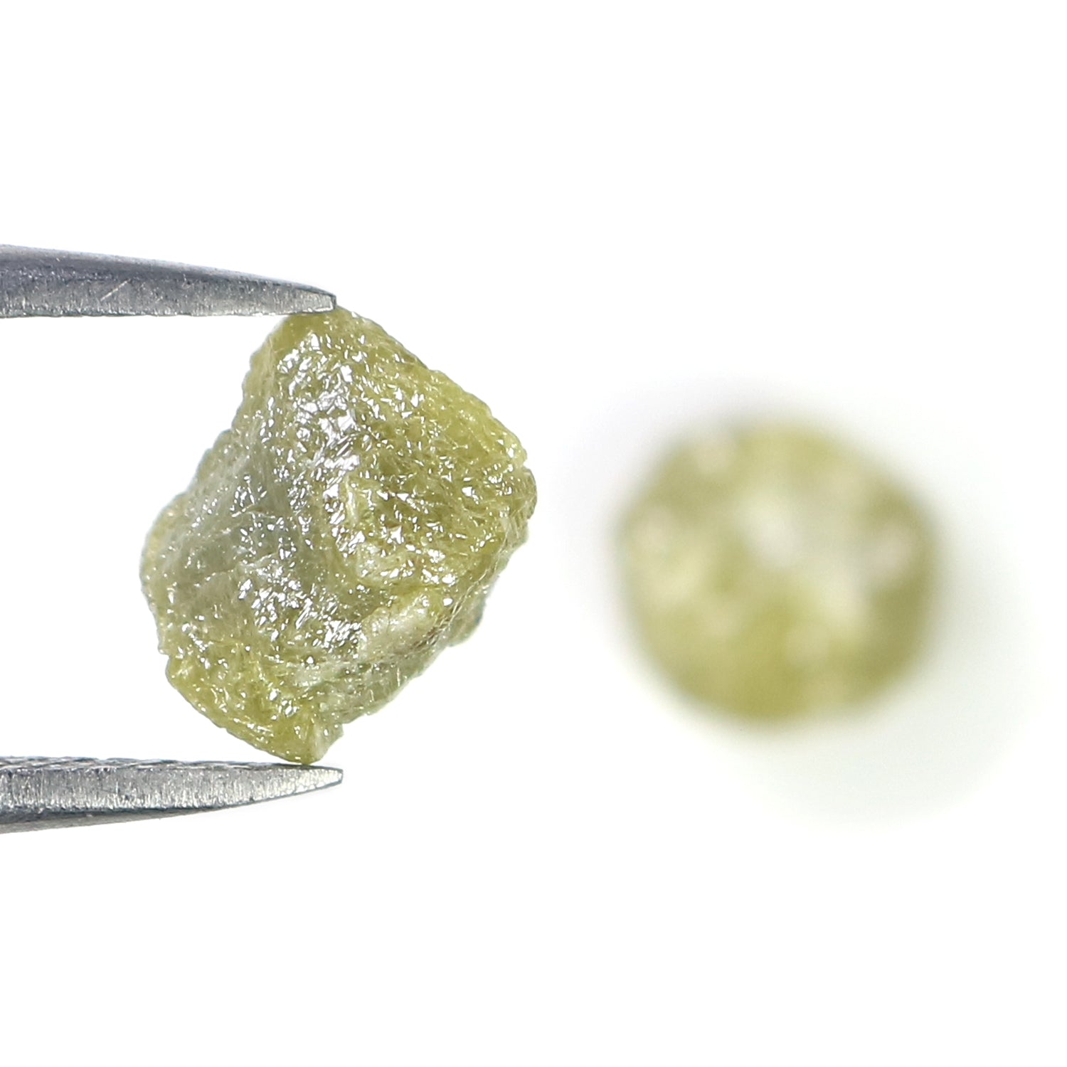 4.04 CT Natural Loose Rough Shape Diamond Green Color Rough Uncut Diamond 7.20 MM Natural Grey Diamond Rough Irregular Cut Diamond LQ3368