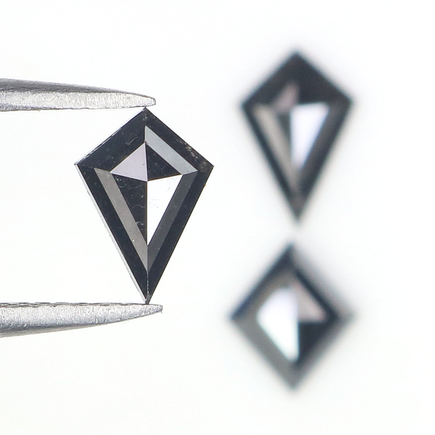 1.62 CT Natural Loose Kite Shape Diamond Black Color Kite Cut Diamond 8.50 MM Natural Loose Black Color Diamond Kite Rose Cut Diamond L3441