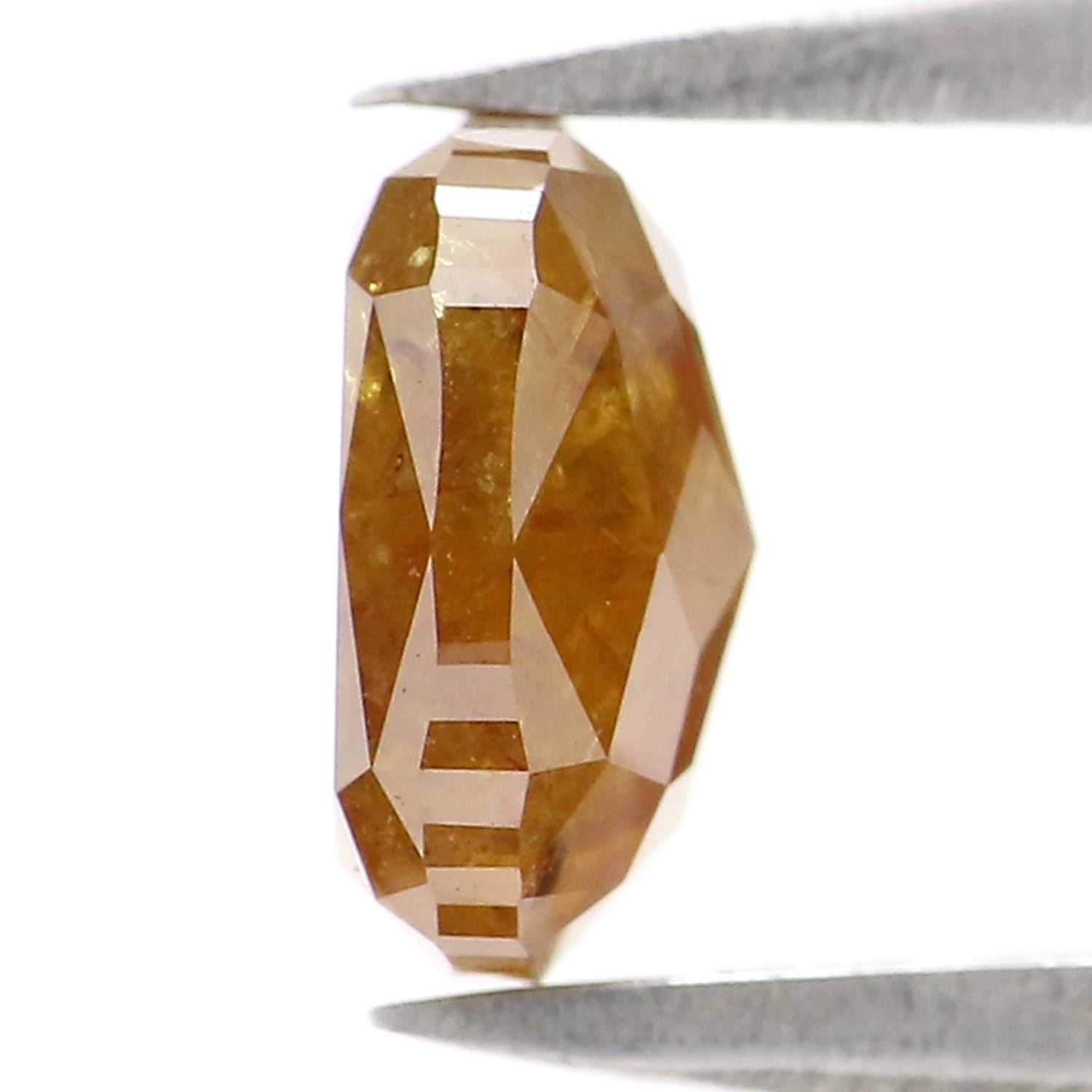 1.39 CT Natural Loose Cushion Shape Diamond Yellow Color Cushion Cut Diamond 6.95 MM Natural Brown Diamond Cushion Rose Cut Diamond QL2885