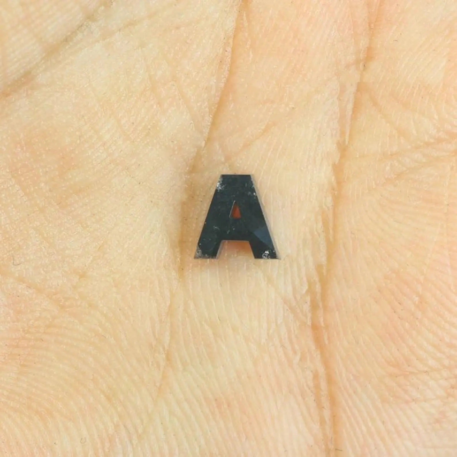 0.68 Ct Natural Loose Alphabet A Diamond Black Color Alphabet Cut Diamond 6.00 MM Natural Loose Diamond Black Alphabet Shape Diamond NQ9905