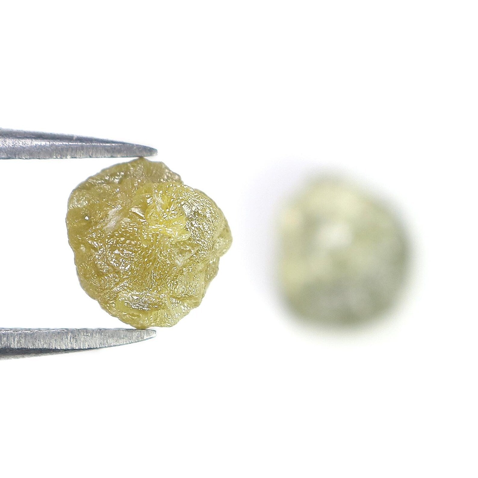 4.52 CT Natural Loose Rough Shape Diamond Yellow Color Rough Uncut Diamond 8.50 MM Natural Grey Diamond Rough Irregular Cut Diamond NQ2583