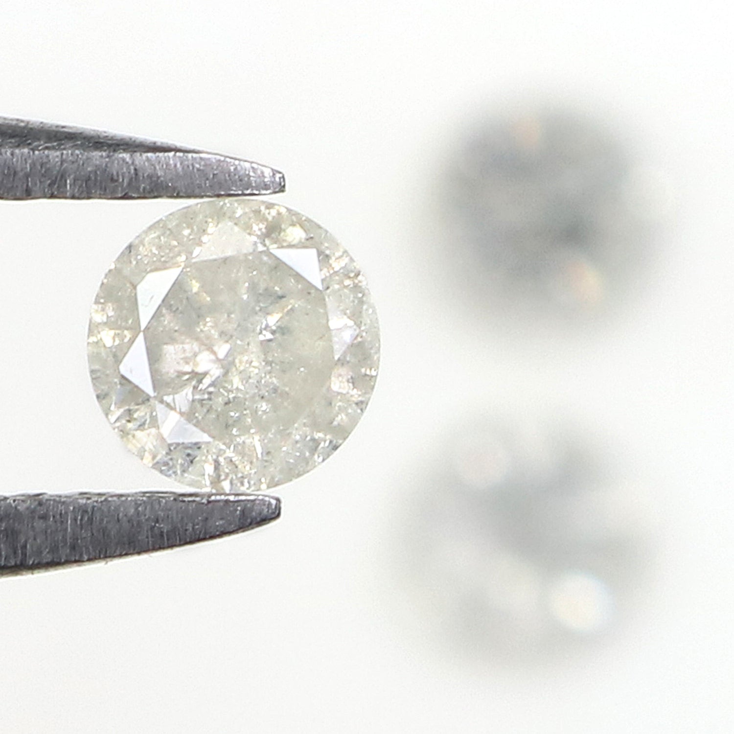 0.58 CT Natural Loose Round Shape Diamond Fancy Grey Color Round Cut Diamond 3.70 MM Natural Grey Color Round Brilliant Cut Diamond N2611