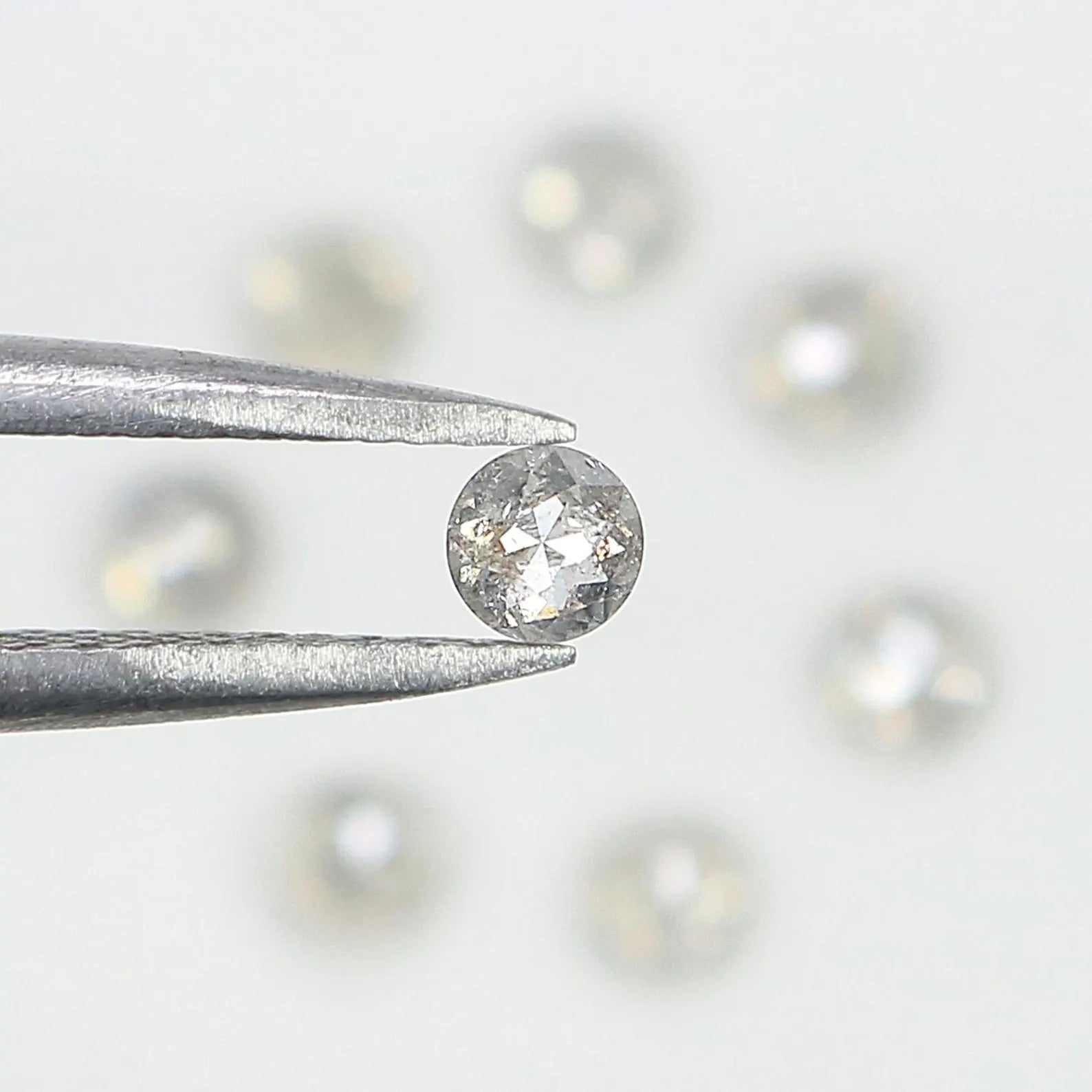 1.27 CT Natural Loose Round Shape Diamond Grey Color Round Diamond 3.10 MM Natural Loose Diamond Grey Color Round Rose Cut Diamond NQ2570