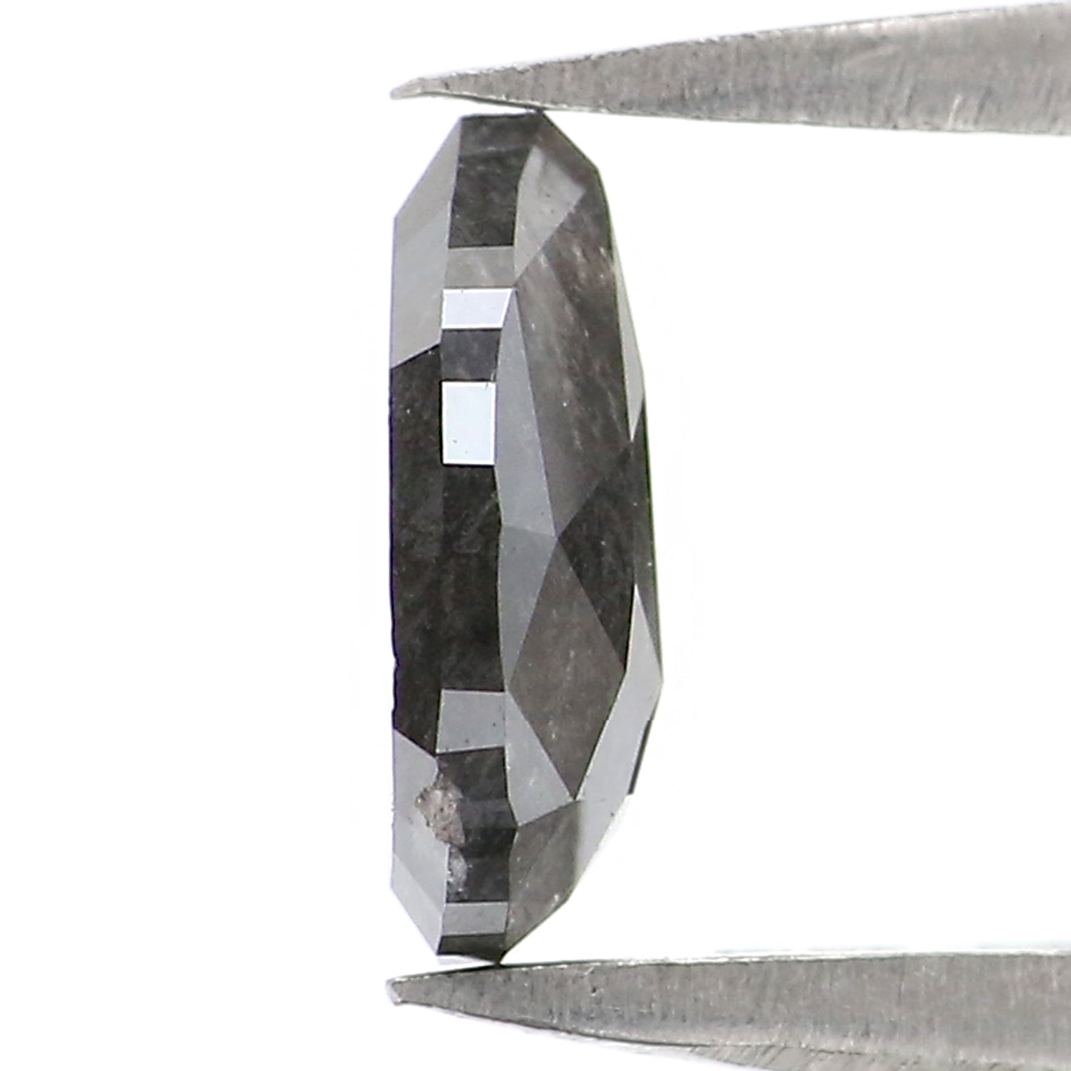0.65 CT Natural Loose Pear Shape Diamond Salt And Pepper Pear Rose Cut Diamond 7.15 MM Black Grey Color Pear Shape Rose Cut Diamond LQ2922