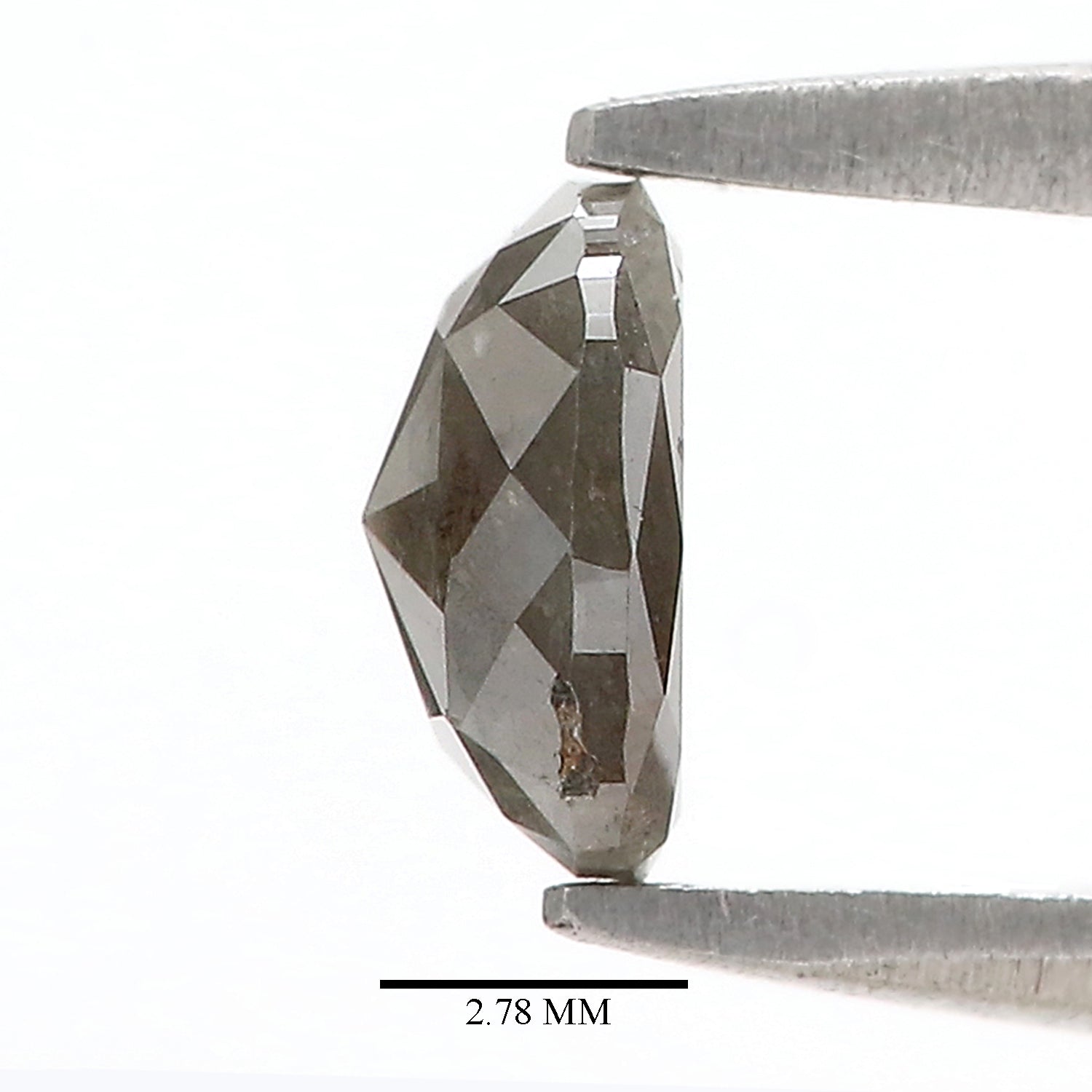 Natural Oval Diamond 0.84 CT Loose Rose Cut Grey Stone 6.10 MM Rustic Diamond For Custom Engagement Ring L3629